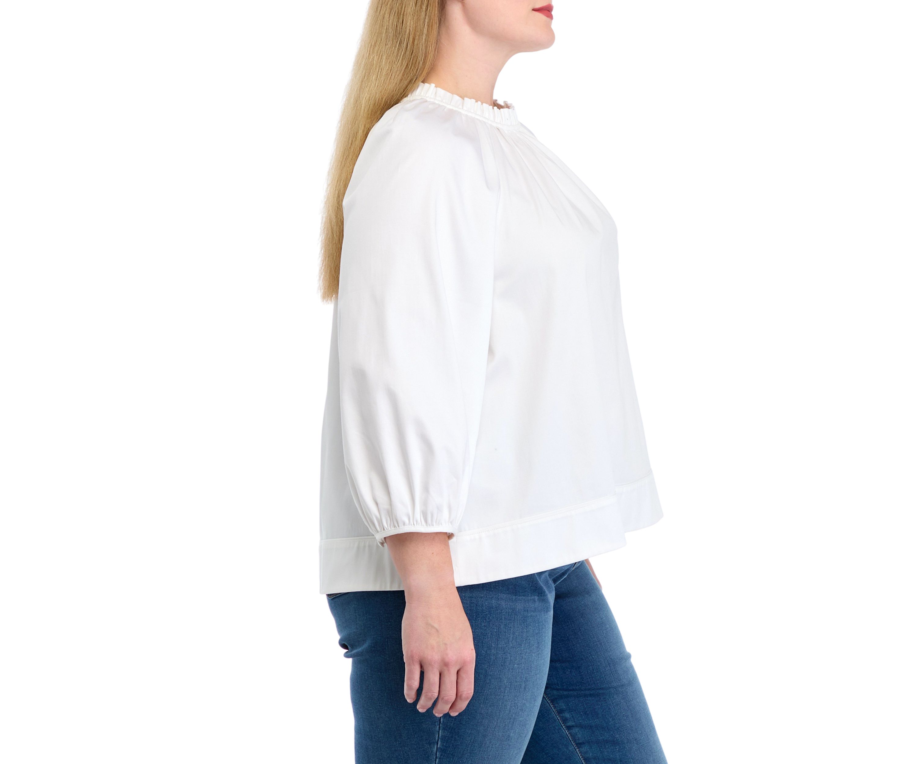 Plus Size 3/4 Sleeve Swing Top