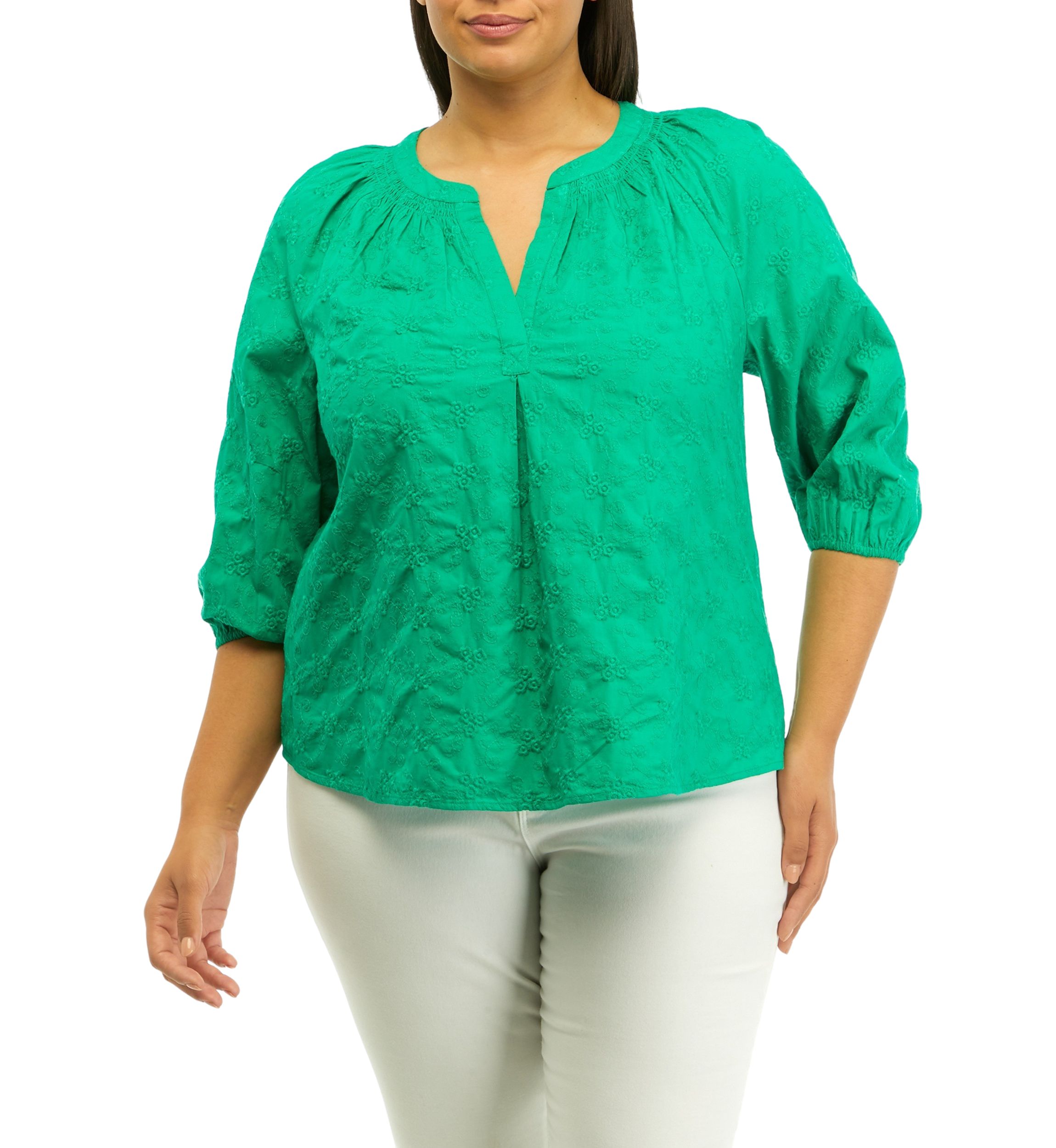 Plus Size Peasant Top