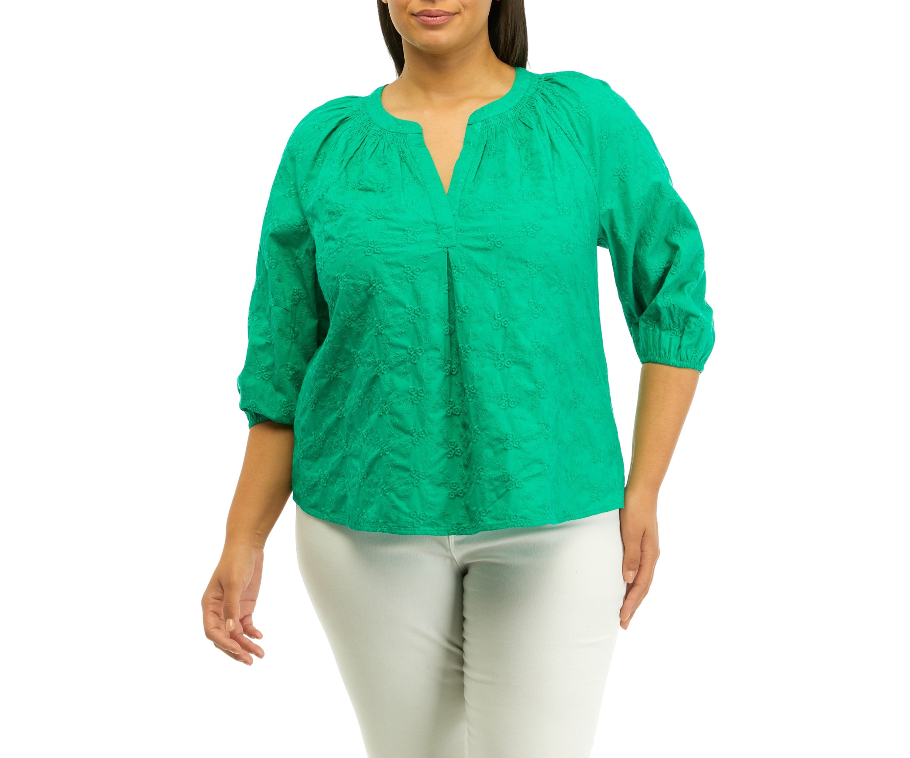 Plus Size Peasant Top