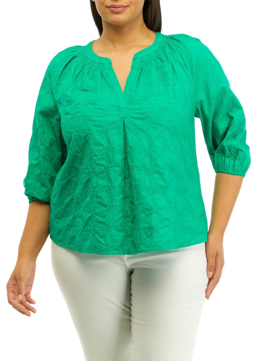 Plus Size Peasant Top