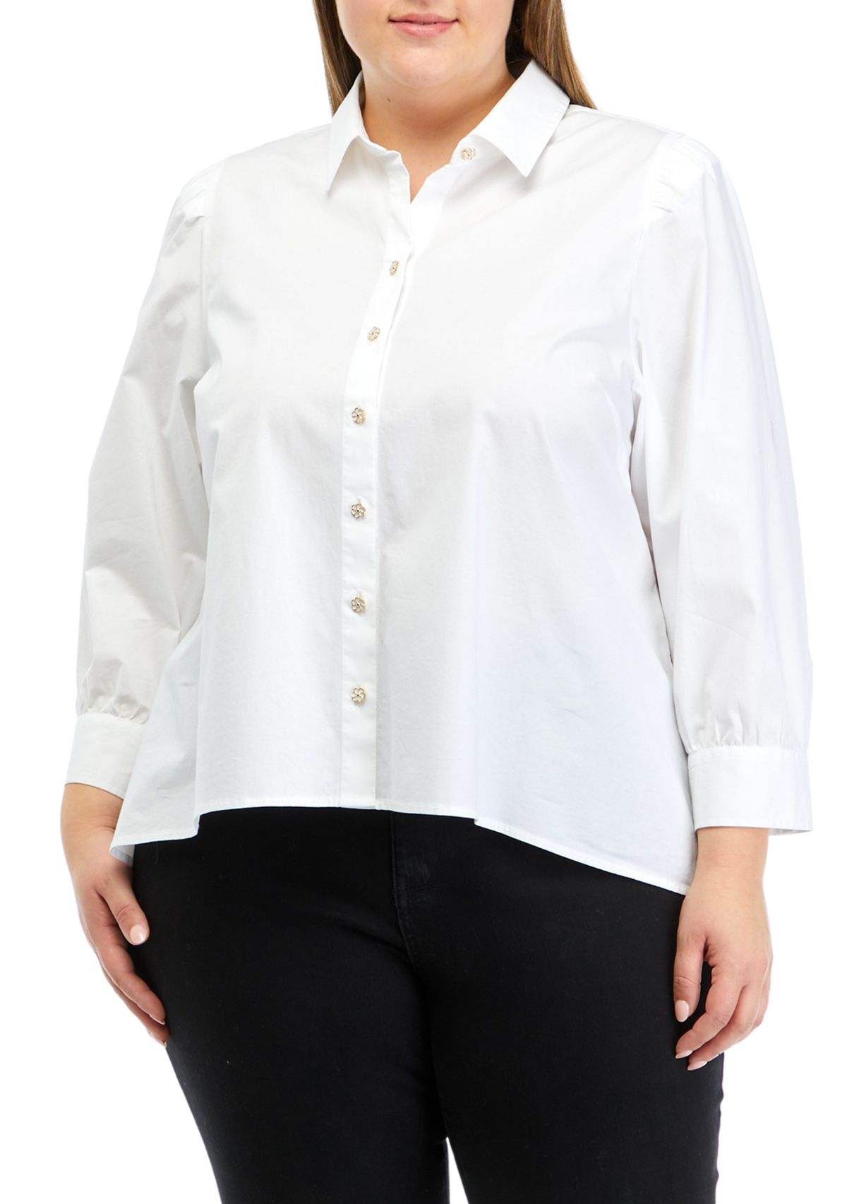 Plus Size Button Down Top