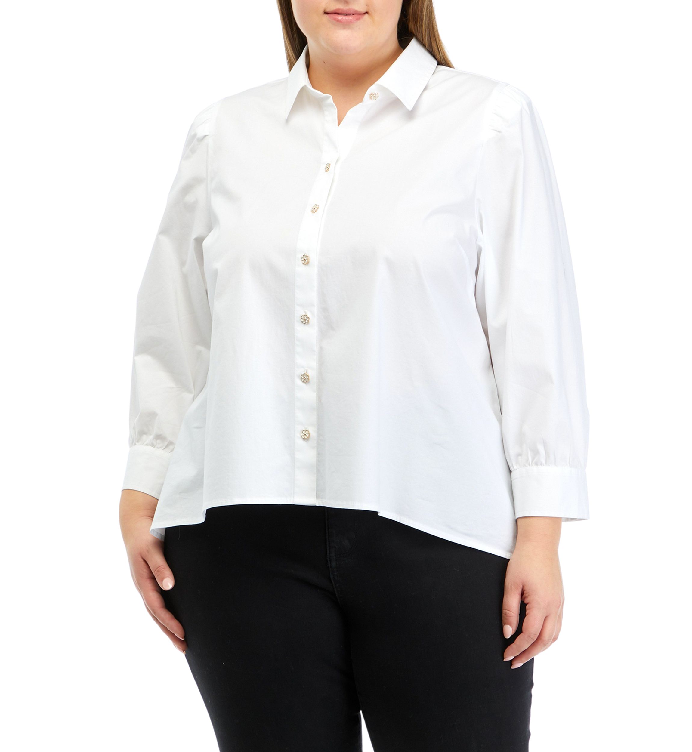 Plus Size Button Down Top