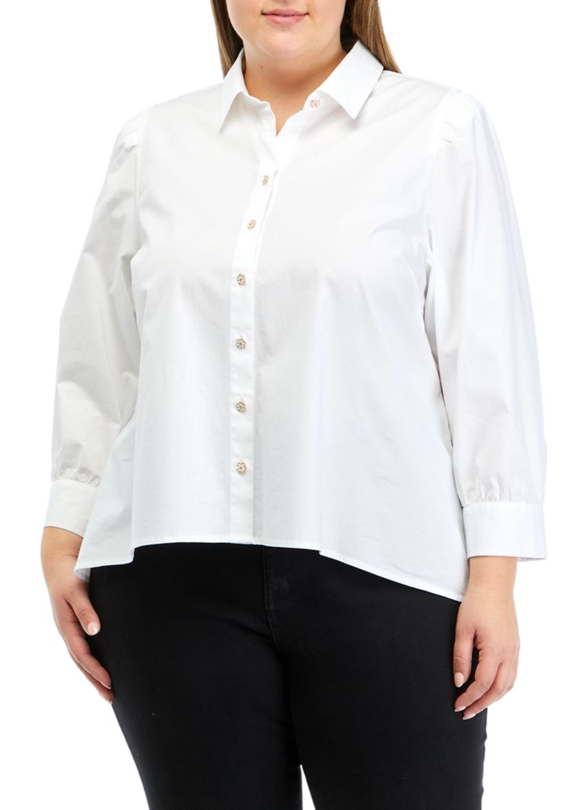 Plus Size Button Down Top