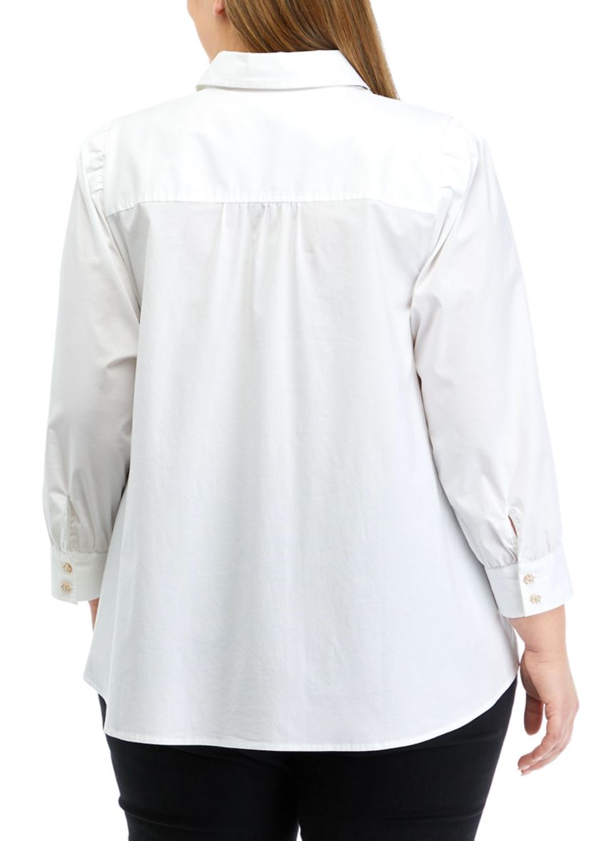 Plus Size Button Down Top
