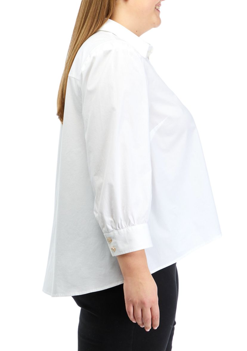 Plus Size Button Down Top