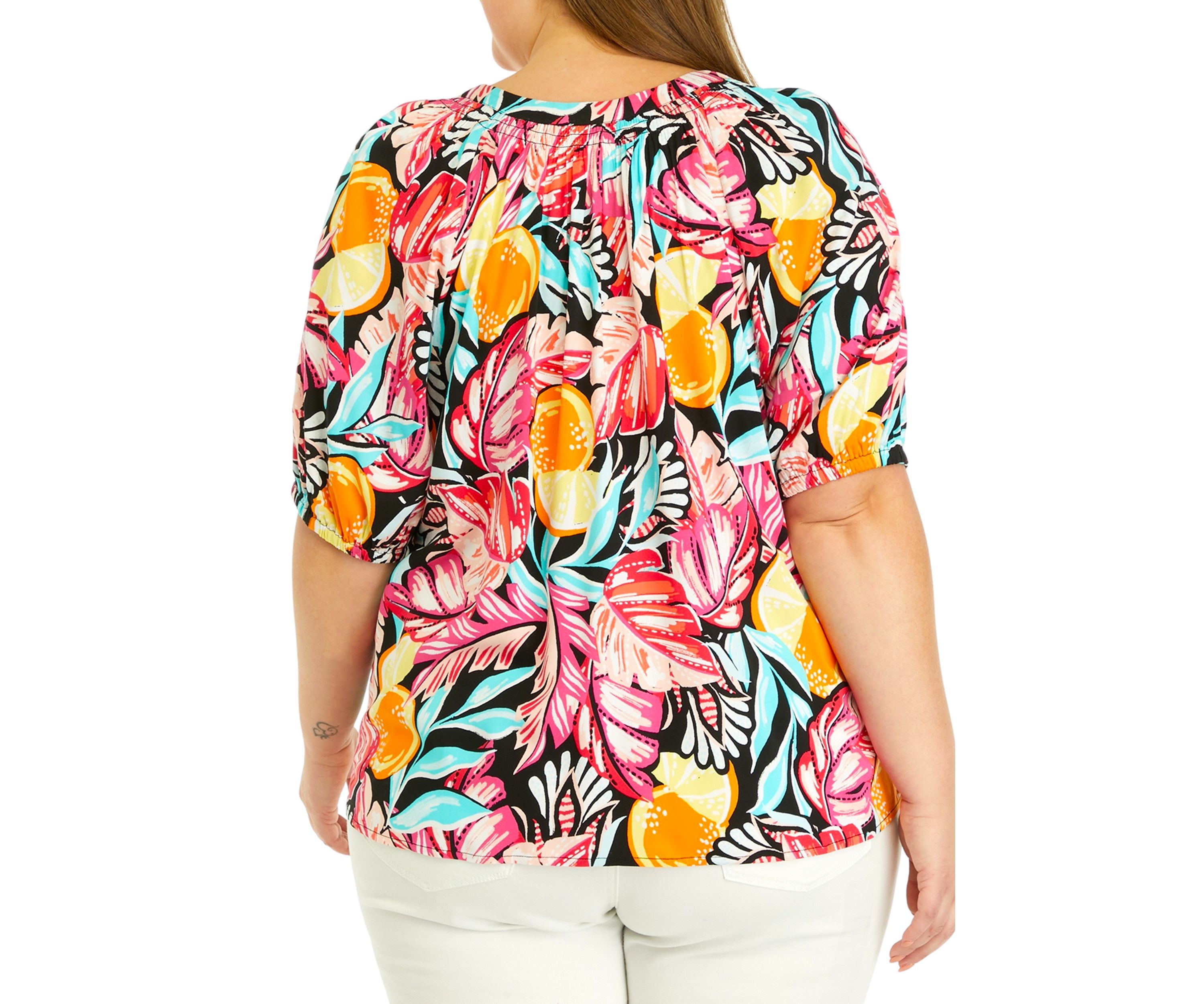 Plus Size Peasant Top