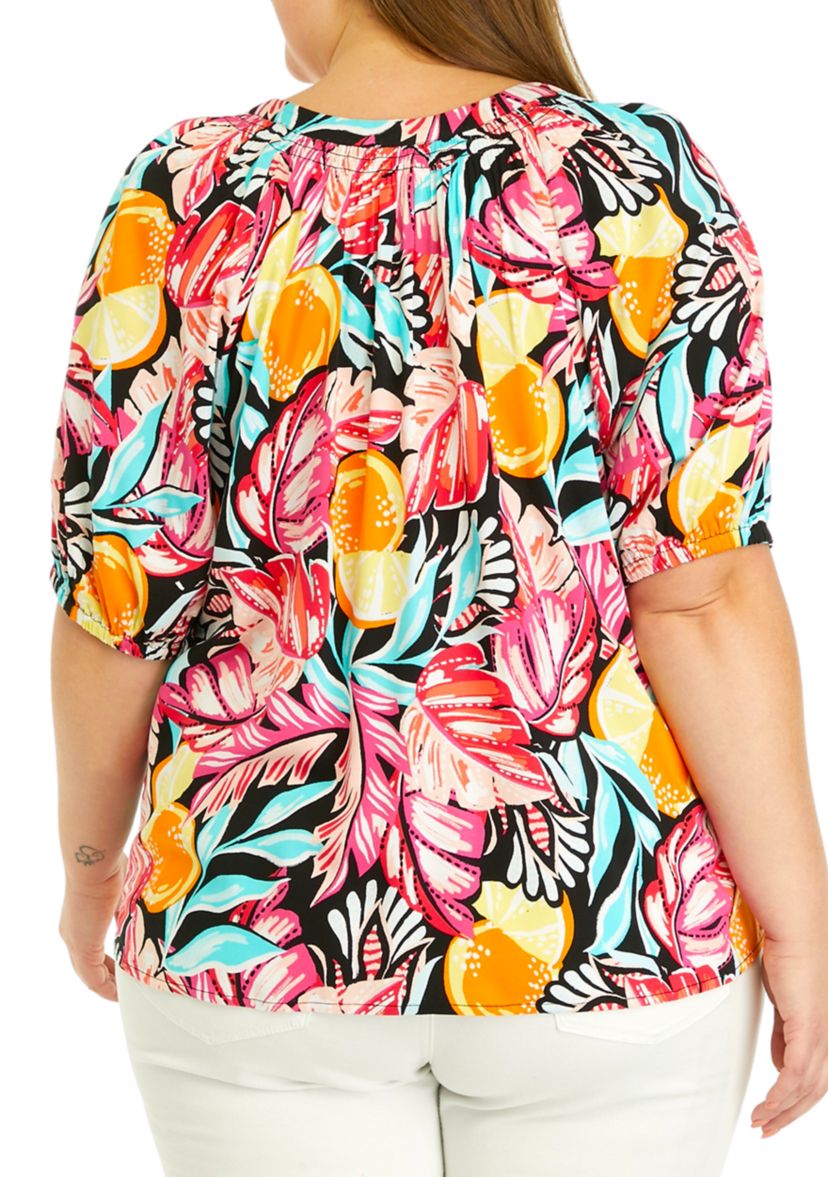 Plus Size Peasant Top