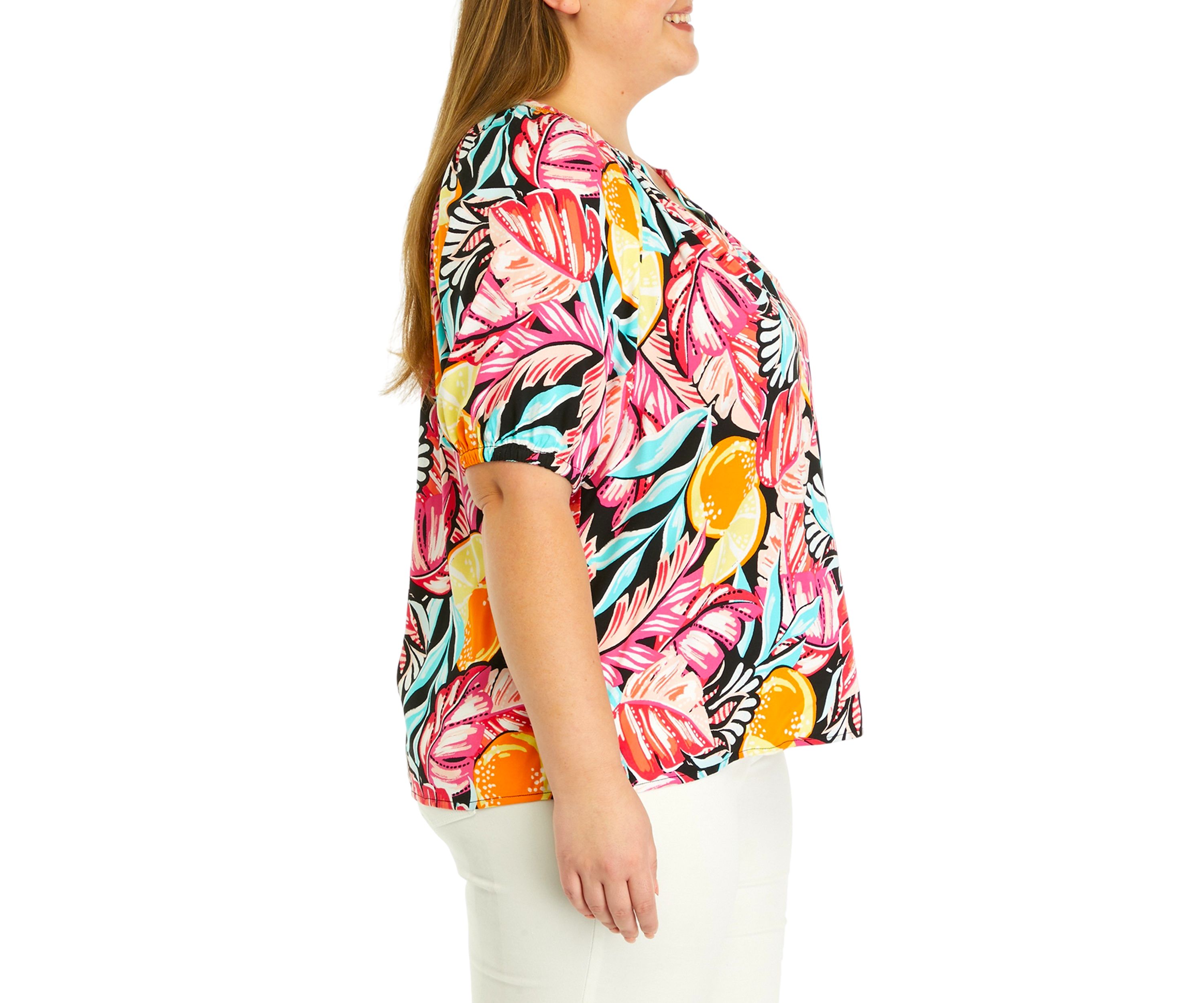 Plus Size Peasant Top