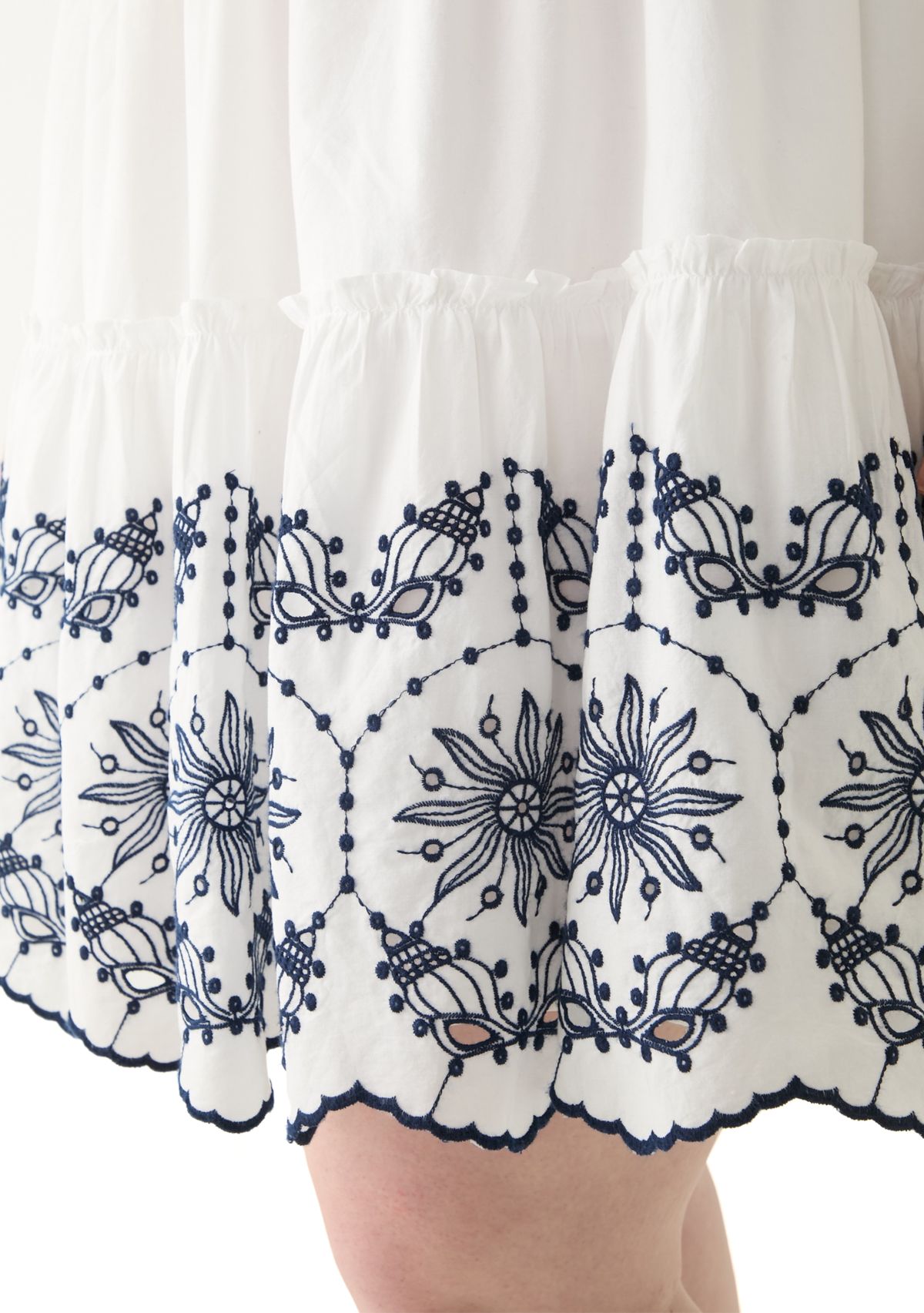 Plus Size Puff Sleeve Peasant Dress