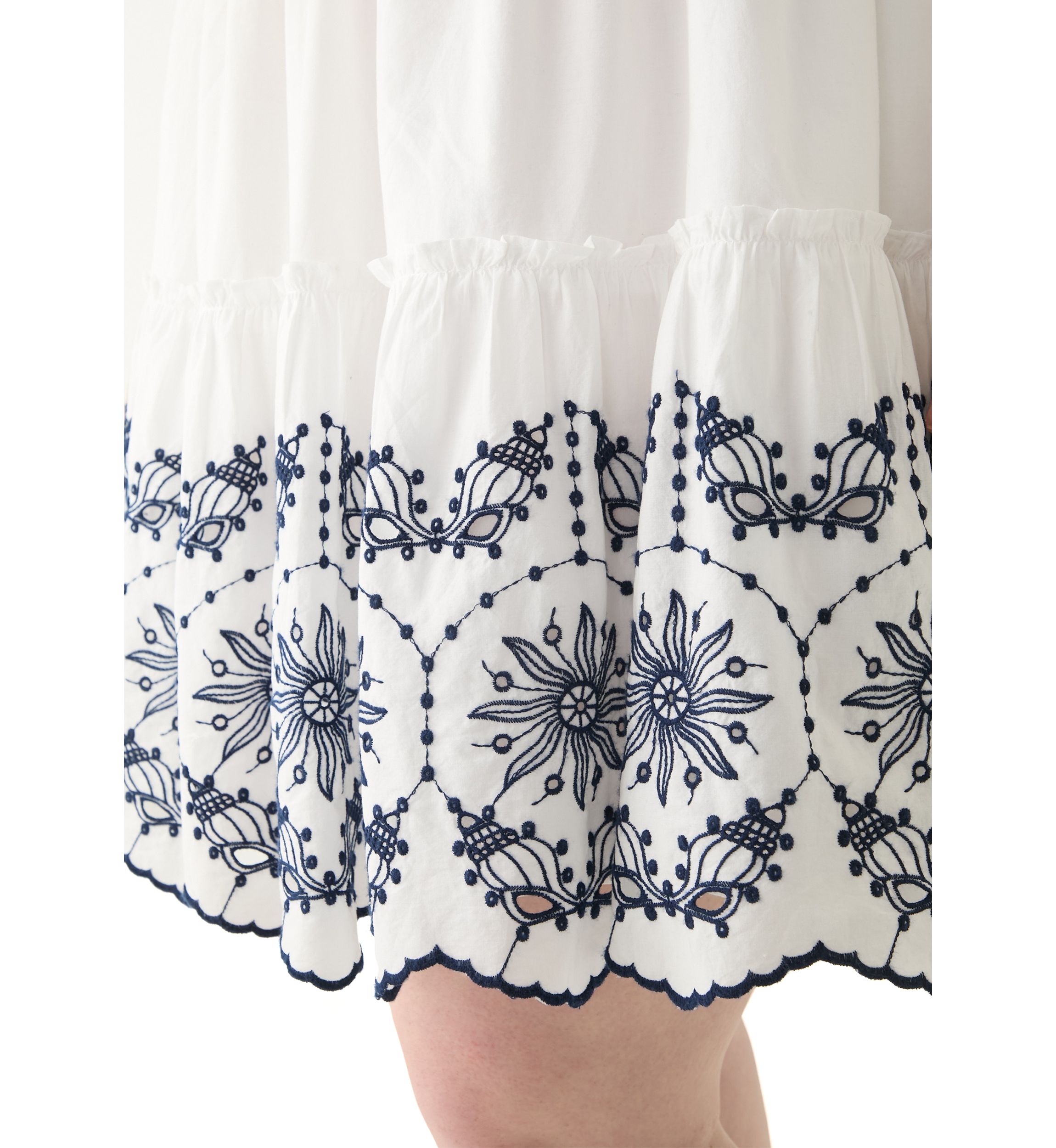 Plus Size Puff Sleeve Peasant Dress