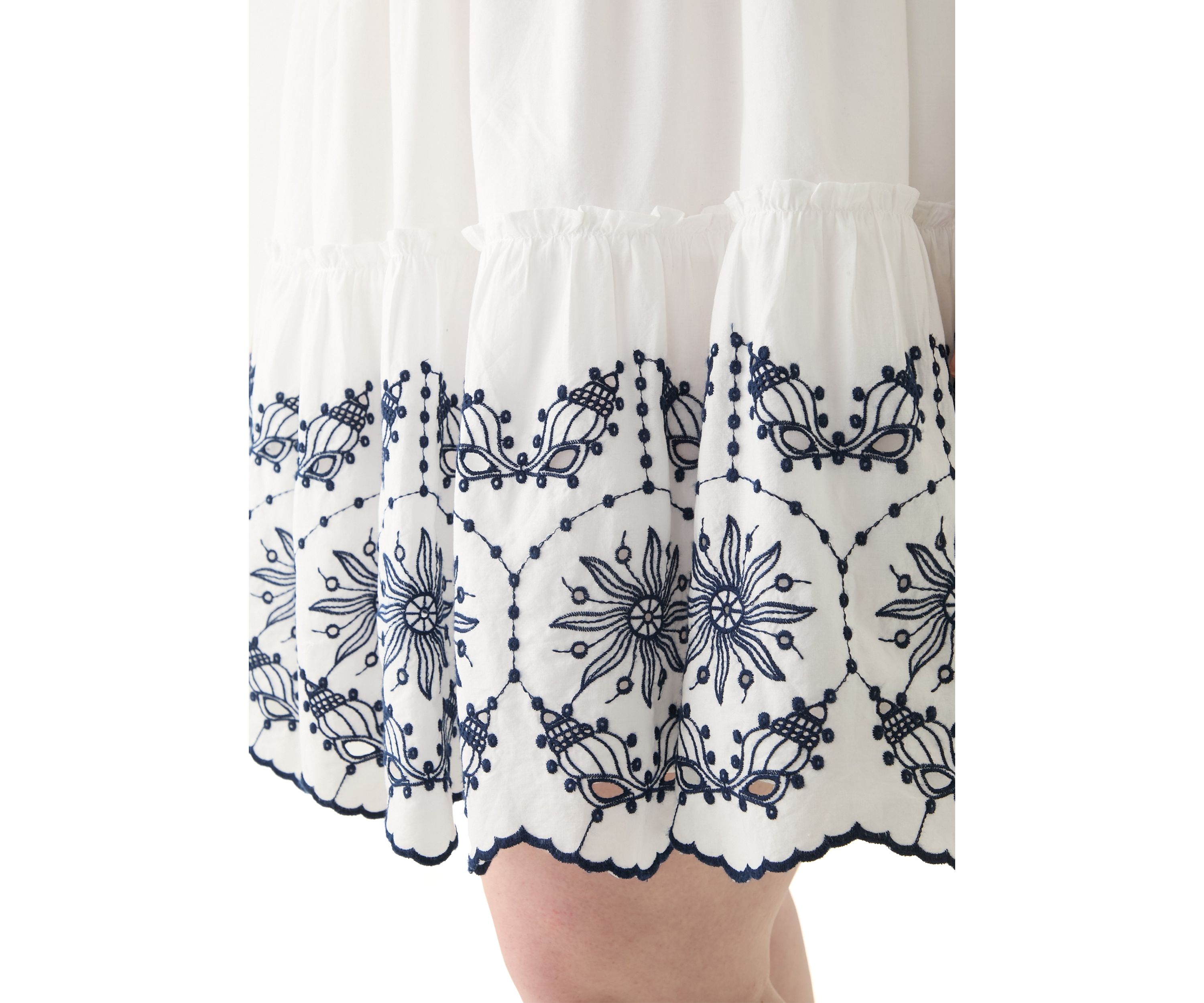 Plus Size Puff Sleeve Peasant Dress