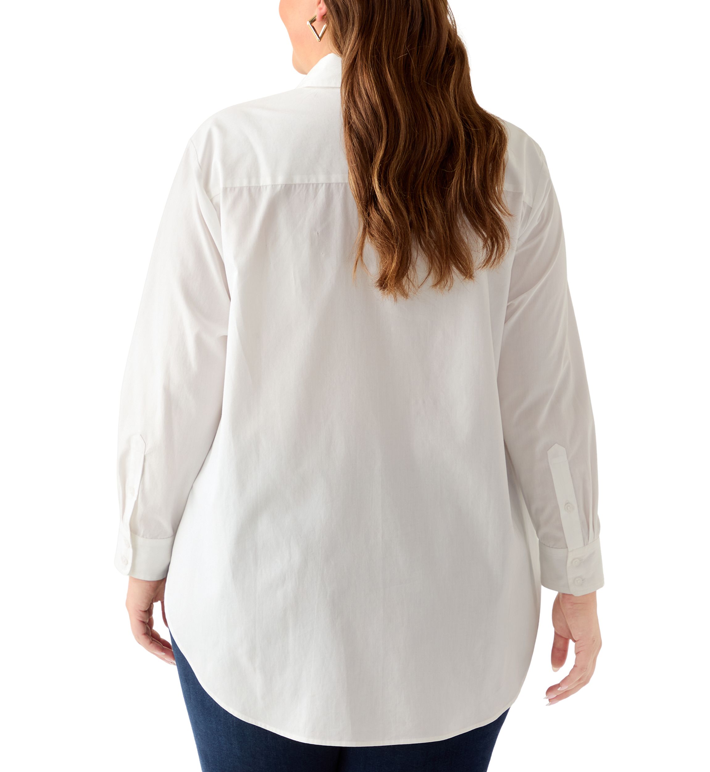Plus Size Embellished Button Front Top