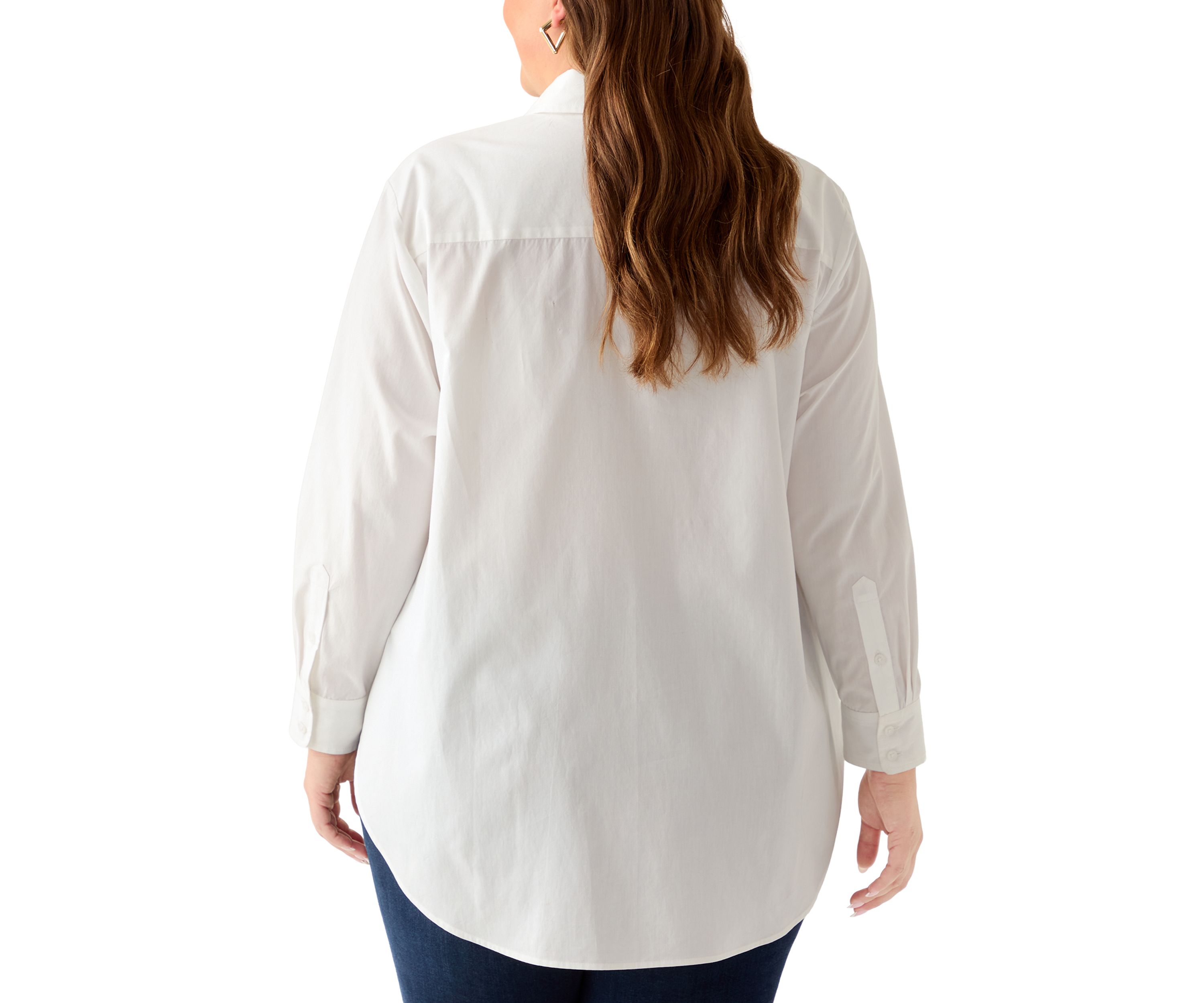 Plus Size Embellished Button Front Top
