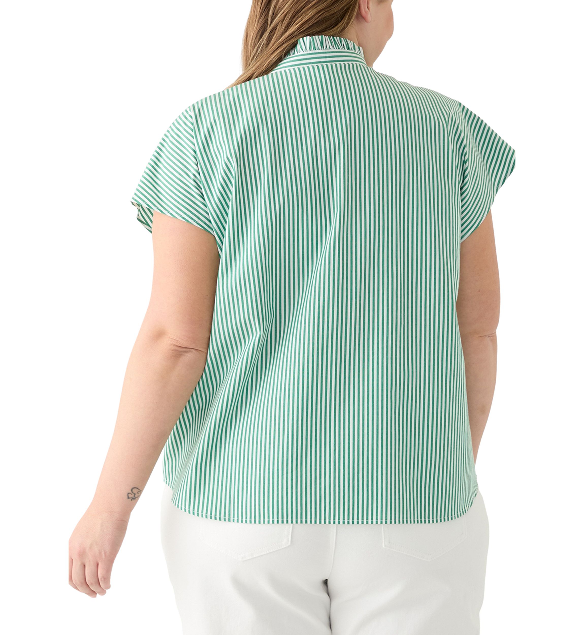 Plus Size Split Neck Top