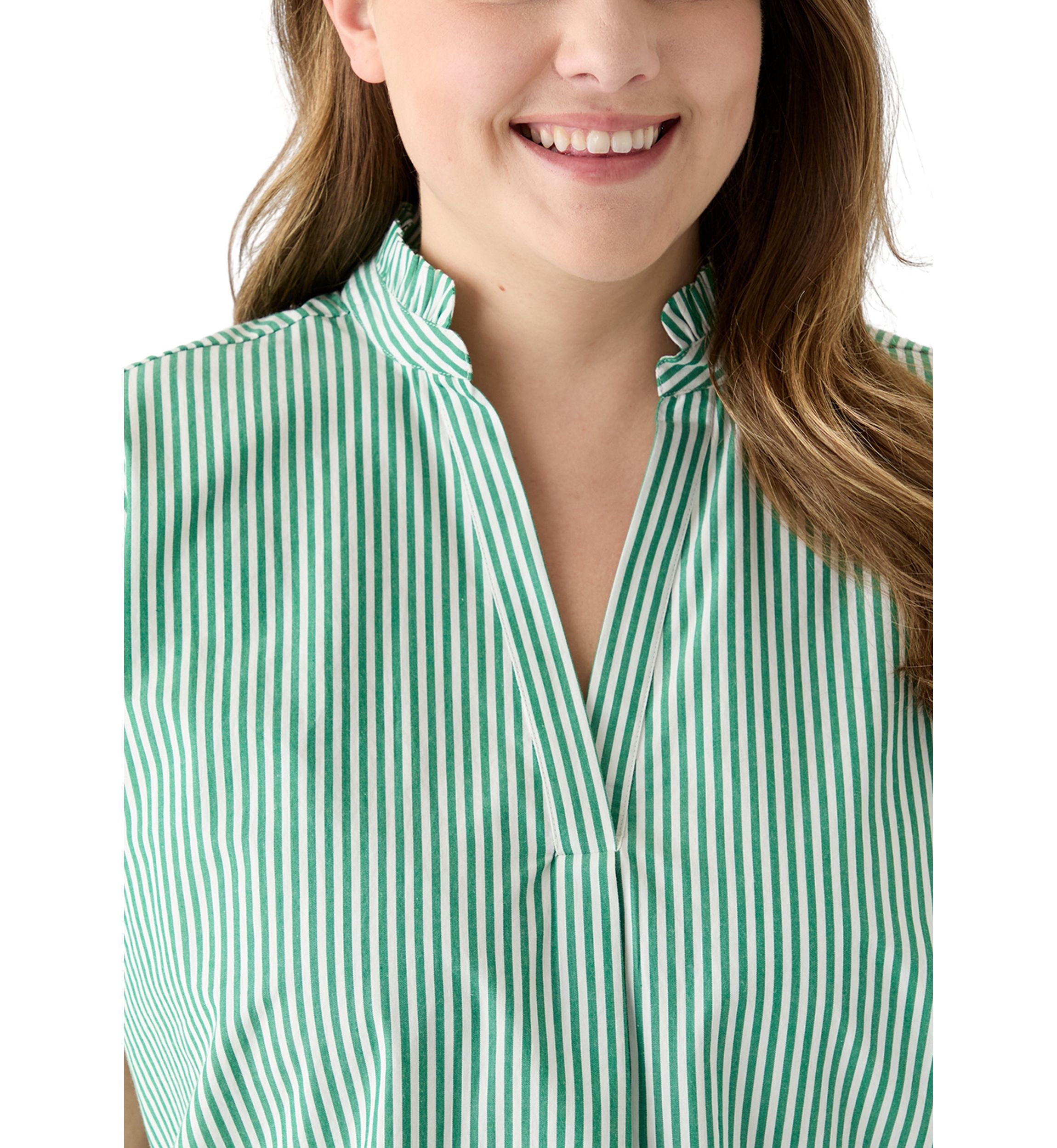 Plus Size Split Neck Top