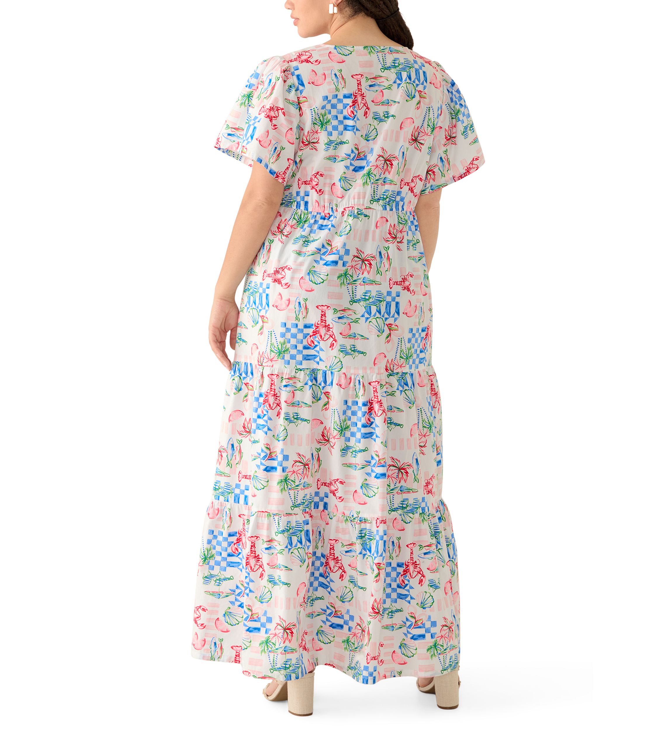 chinese dress ladies Plus Size Summer Dresses for Curvy Women Deep V-Neck Flowy Floor Length  Maxi Dress 3/4 Sleeves with Belt Shade of Blue at Amazon Women's Clothing  store