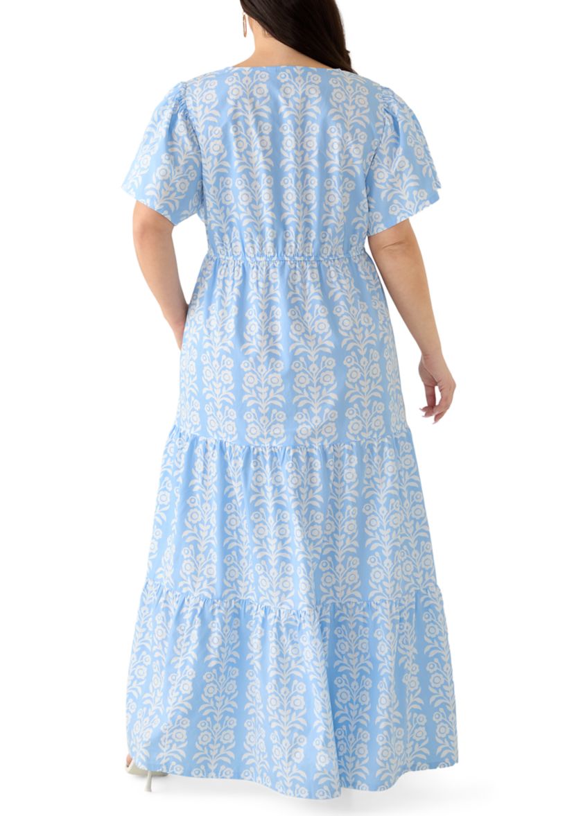 Crown & Ivy Plus Size Short Sleeve Maxi Dress | Belk