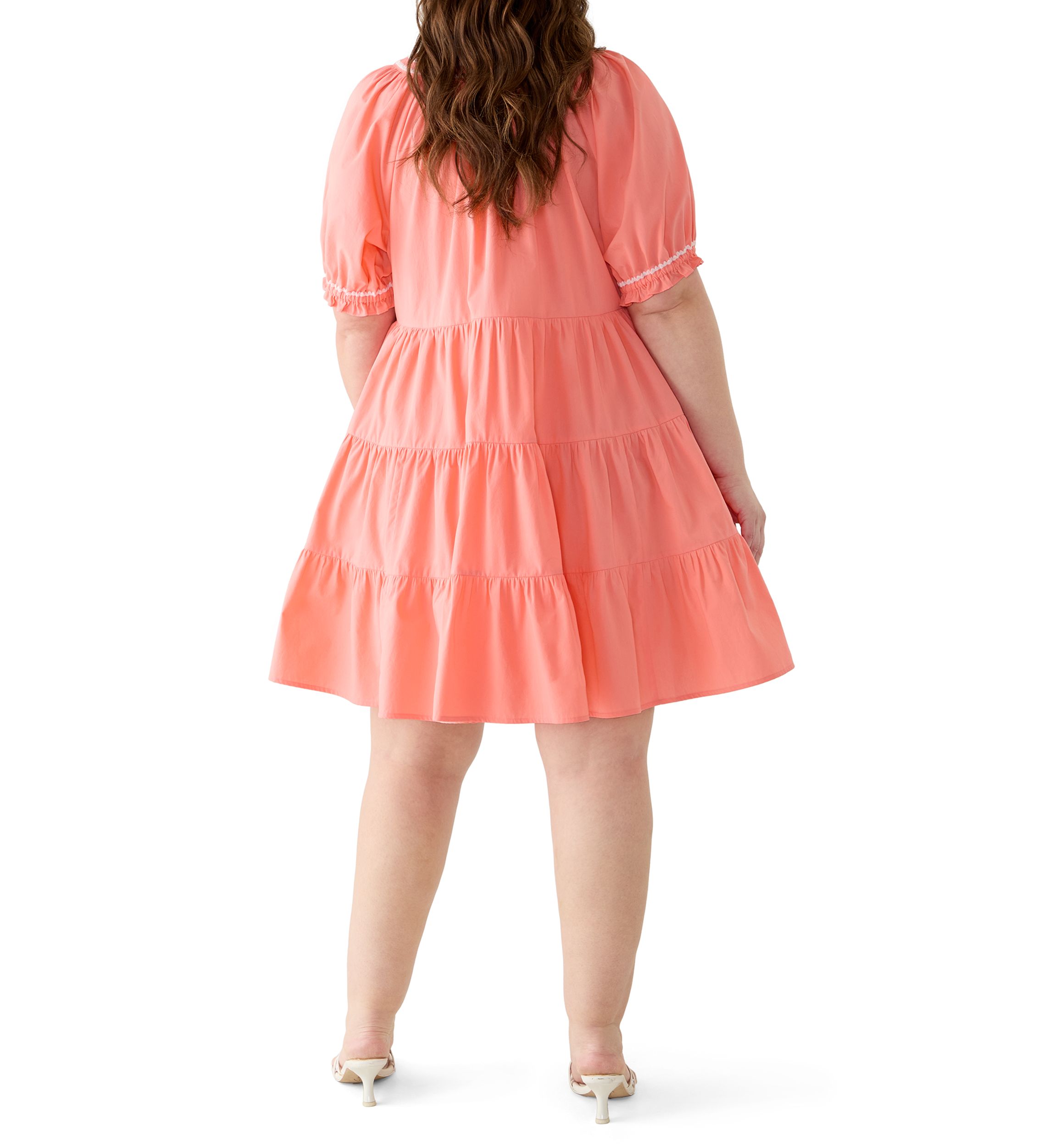 strapless open back dress Playful V-Neck Ruffles Lace Up Chiffon Floor Length Plus Size Bridesma –  mollyevers.com