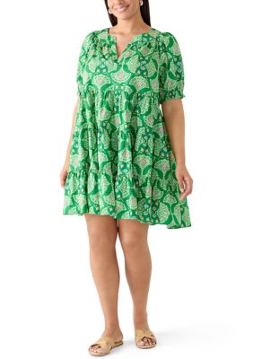 Crown & Ivy Plus Size Print Peasant Dress | Belk