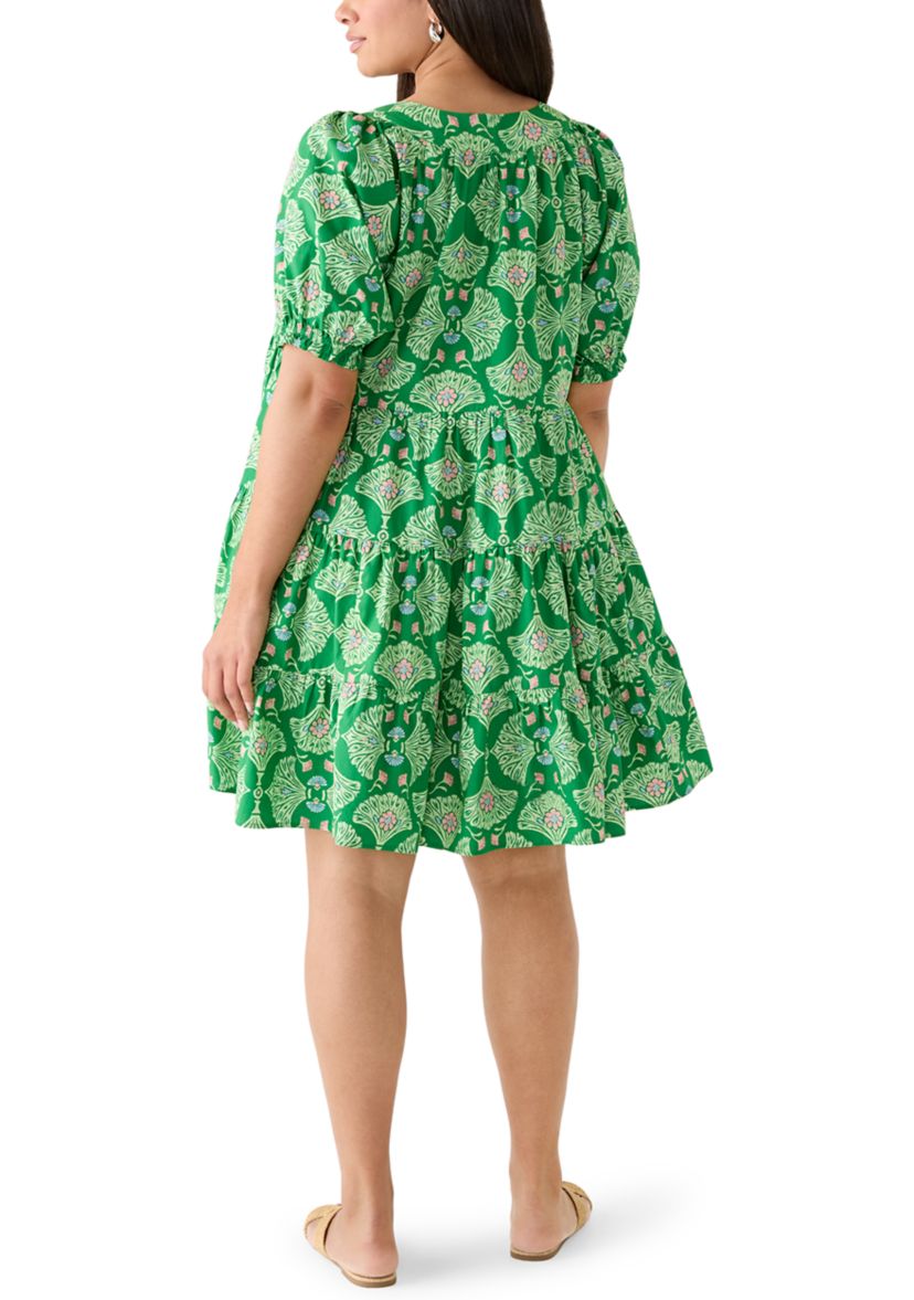 Crown & Ivy Plus Size Print Peasant Dress | Belk