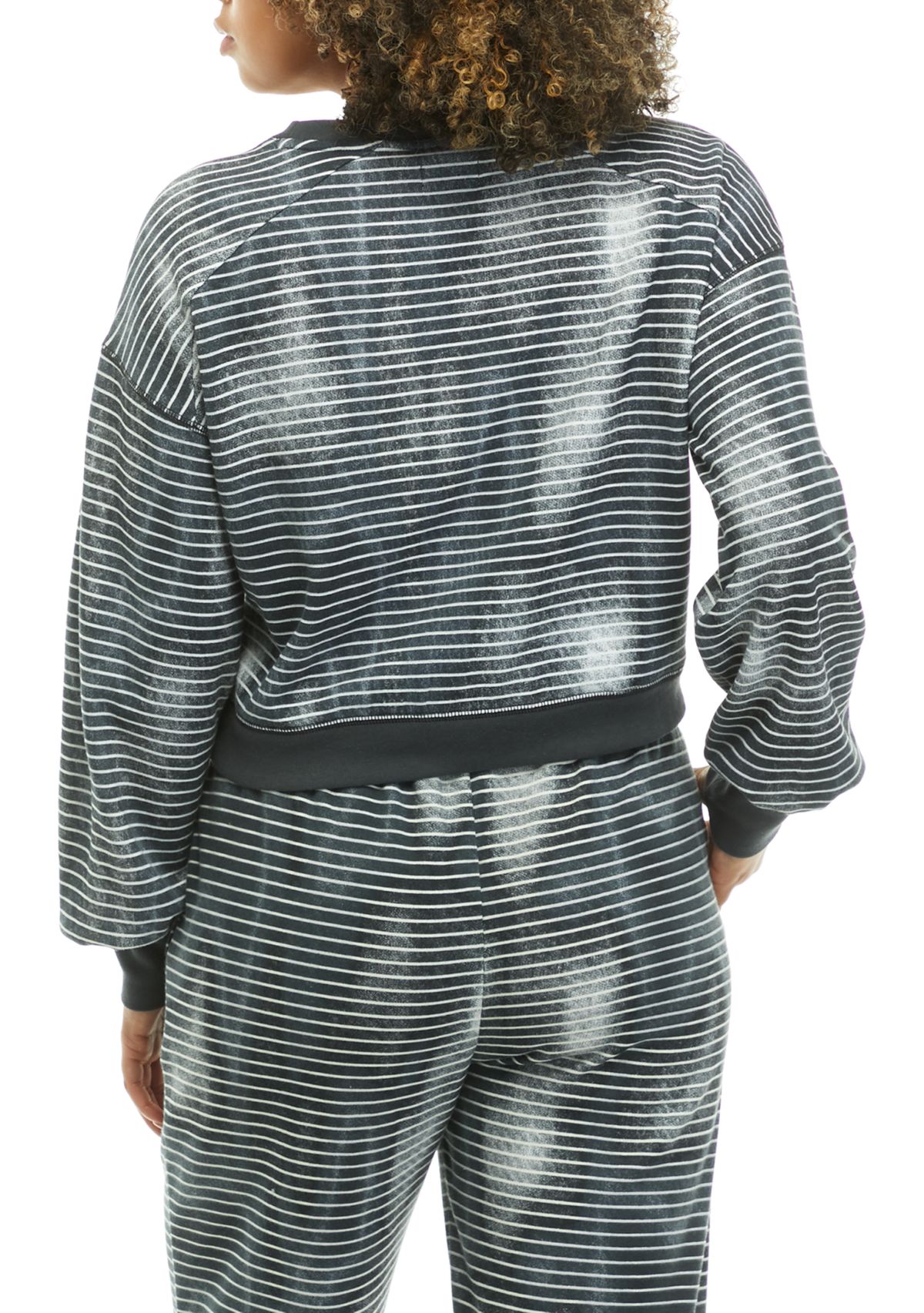 Long Sleeve Cropped Dyed Sweatshirt
