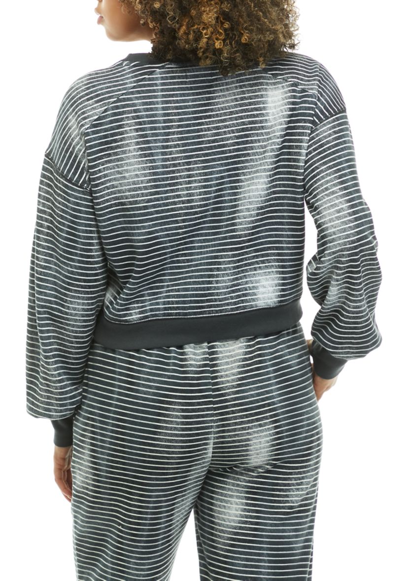 Long Sleeve Cropped Dyed Sweatshirt