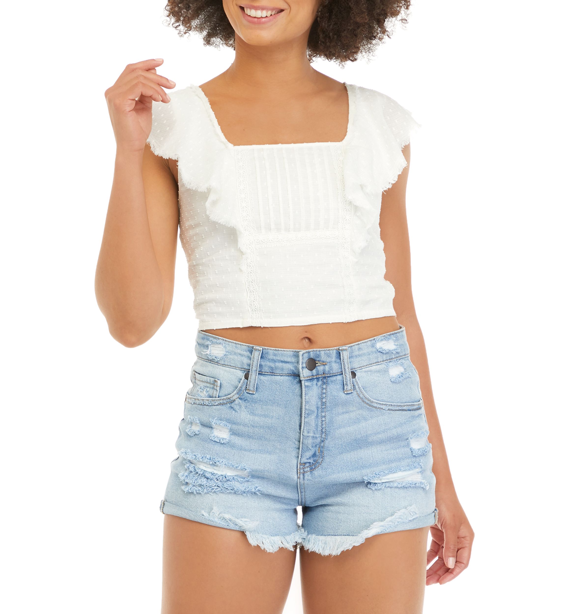 Flutter Sleeve Peasant Top 