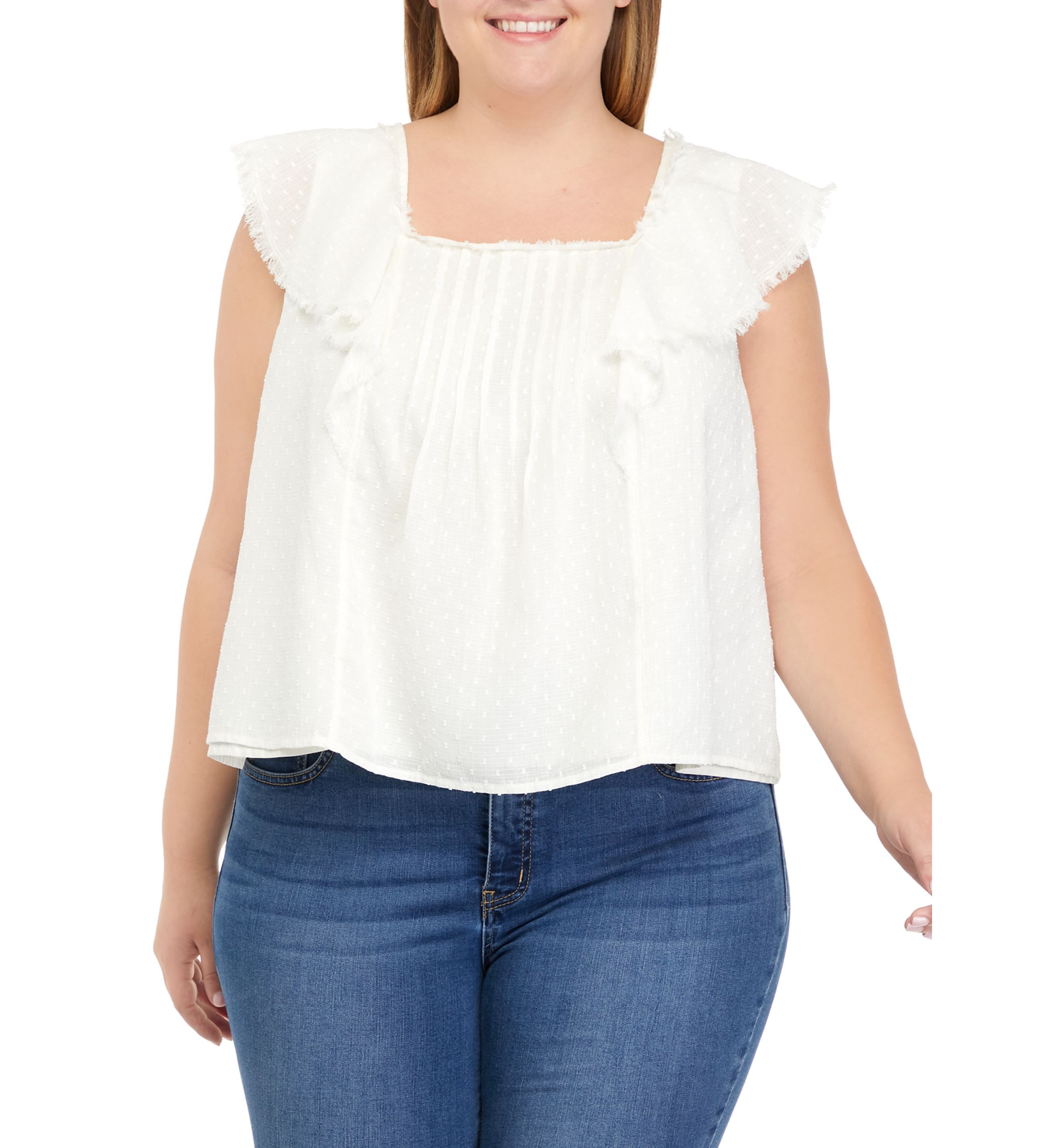 TRUE CRAFT Plus Size Dobby Blouse | Belk