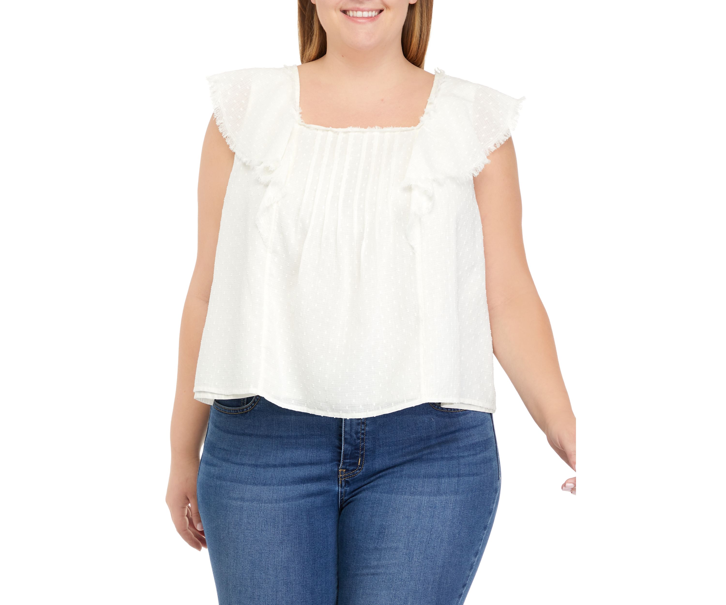 Plus Size Dobby Blouse 