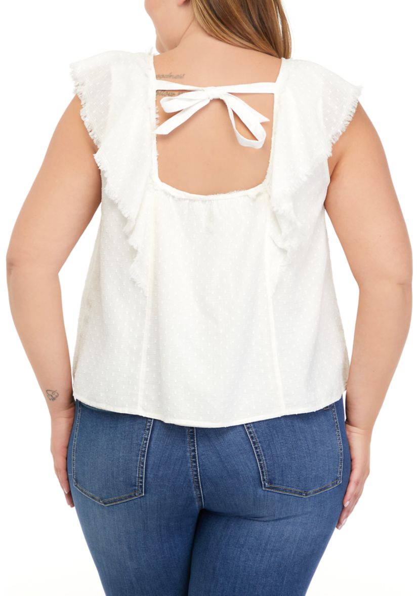 Plus Size Dobby Blouse 