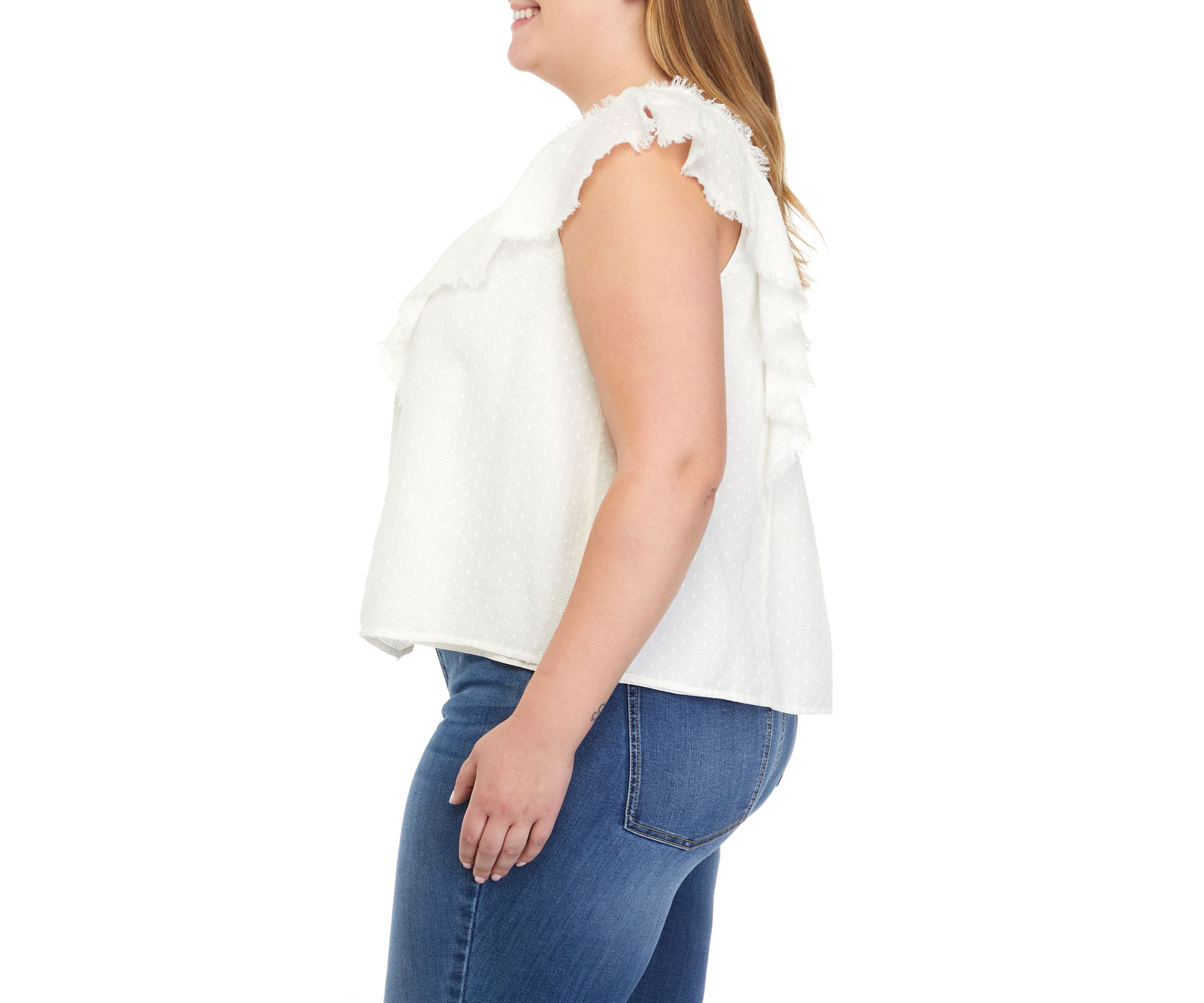 Plus Size Dobby Blouse 