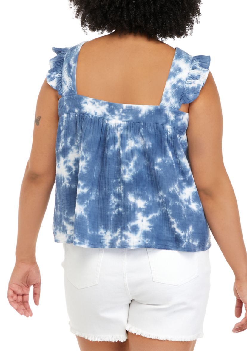 Plus Size Gauze Tank Top