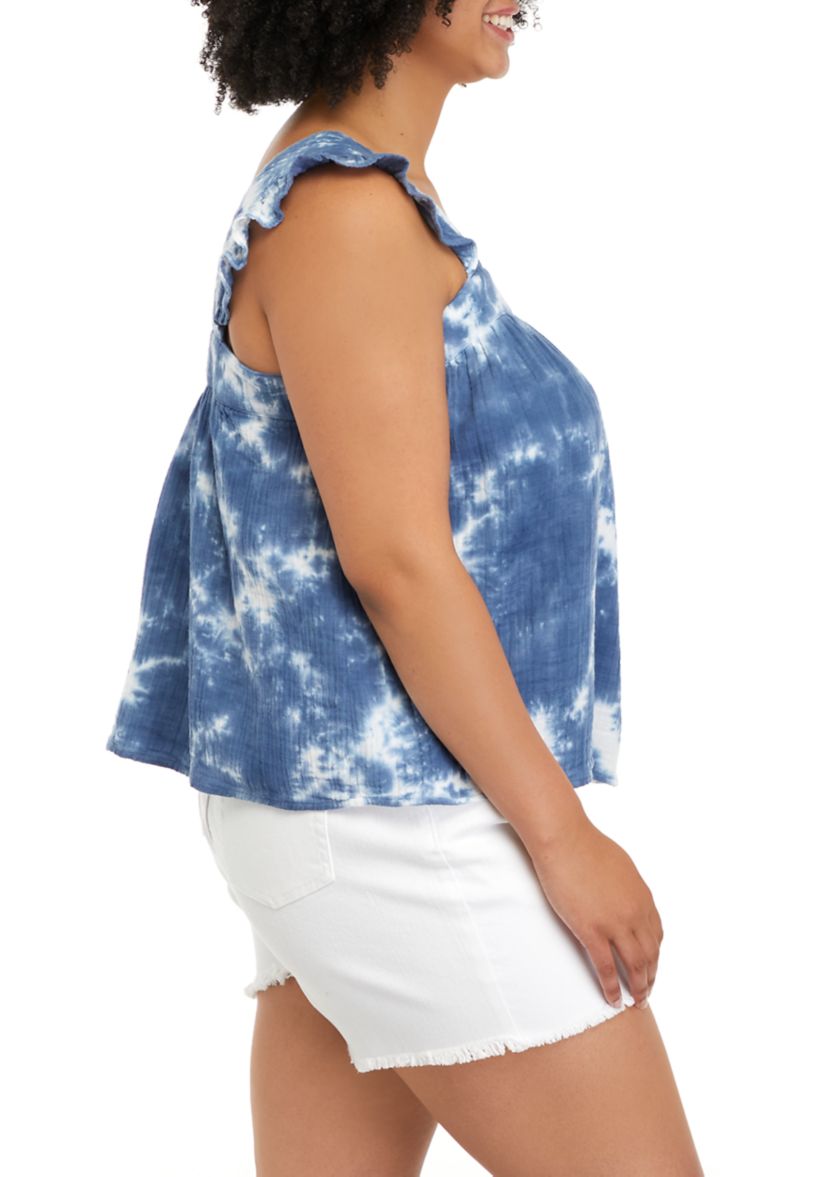 Plus Size Gauze Tank Top