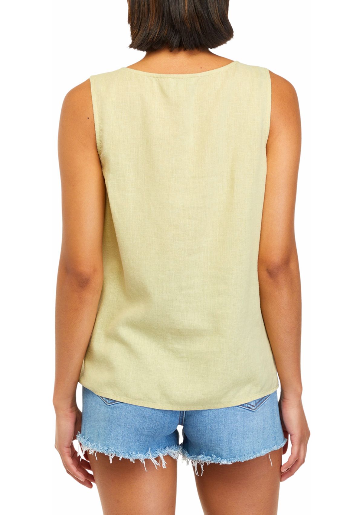 Womens Sleeveless Linen Tank 