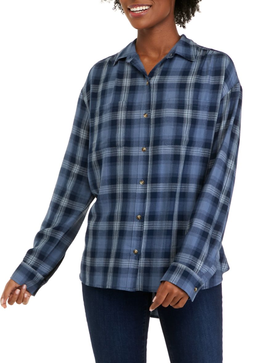 Womens Long Sleeve Boyfriend Shirt