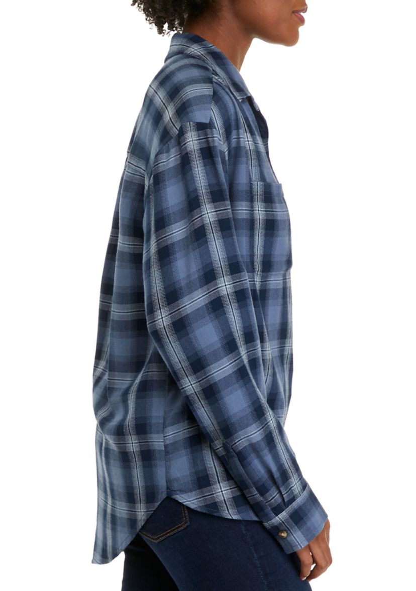 Womens Long Sleeve Boyfriend Shirt