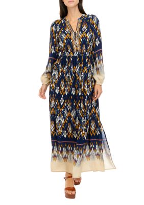 Wonderly Women's Embroidered Split Hem Maxi Dress | belk