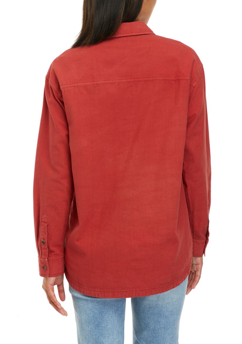 Womens Long Sleeve Boyfriend Shirt