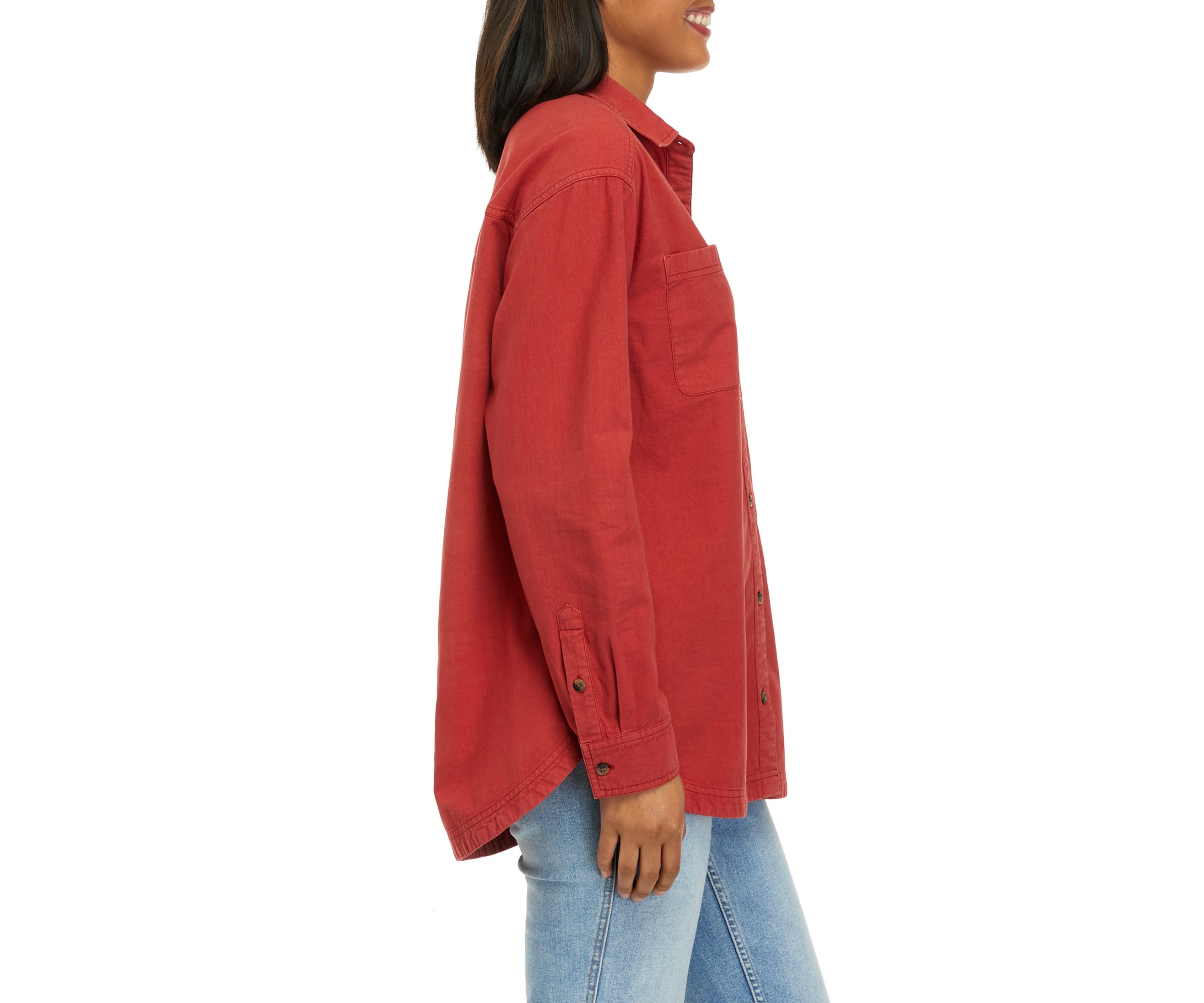 Womens Long Sleeve Boyfriend Shirt