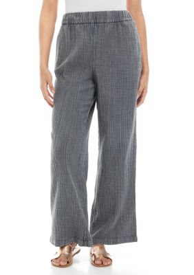 Wonderly Women's Cotton Gauze Wide Leg Pants | belk