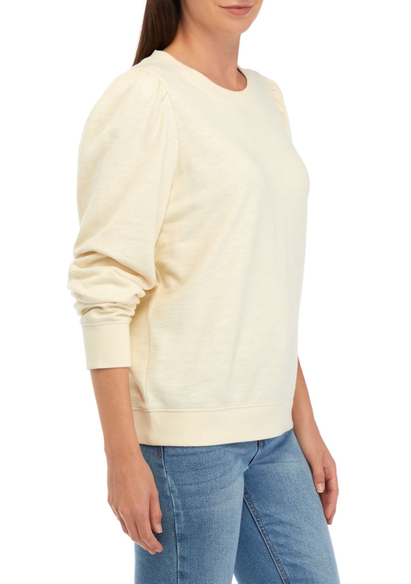 Womens Puff Sleeve Sweatshirt