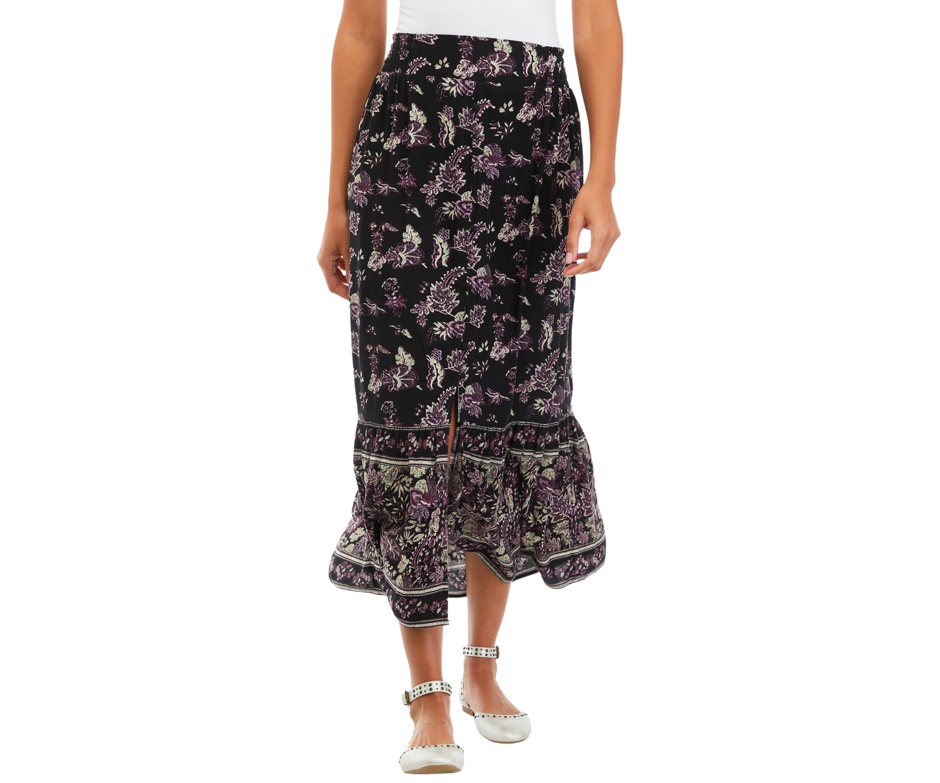 Womens Printed Maxi Skirt