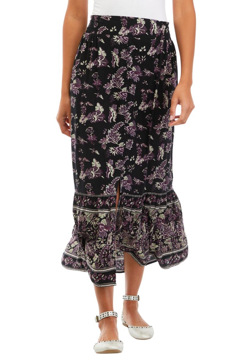 Womens Printed Maxi Skirt