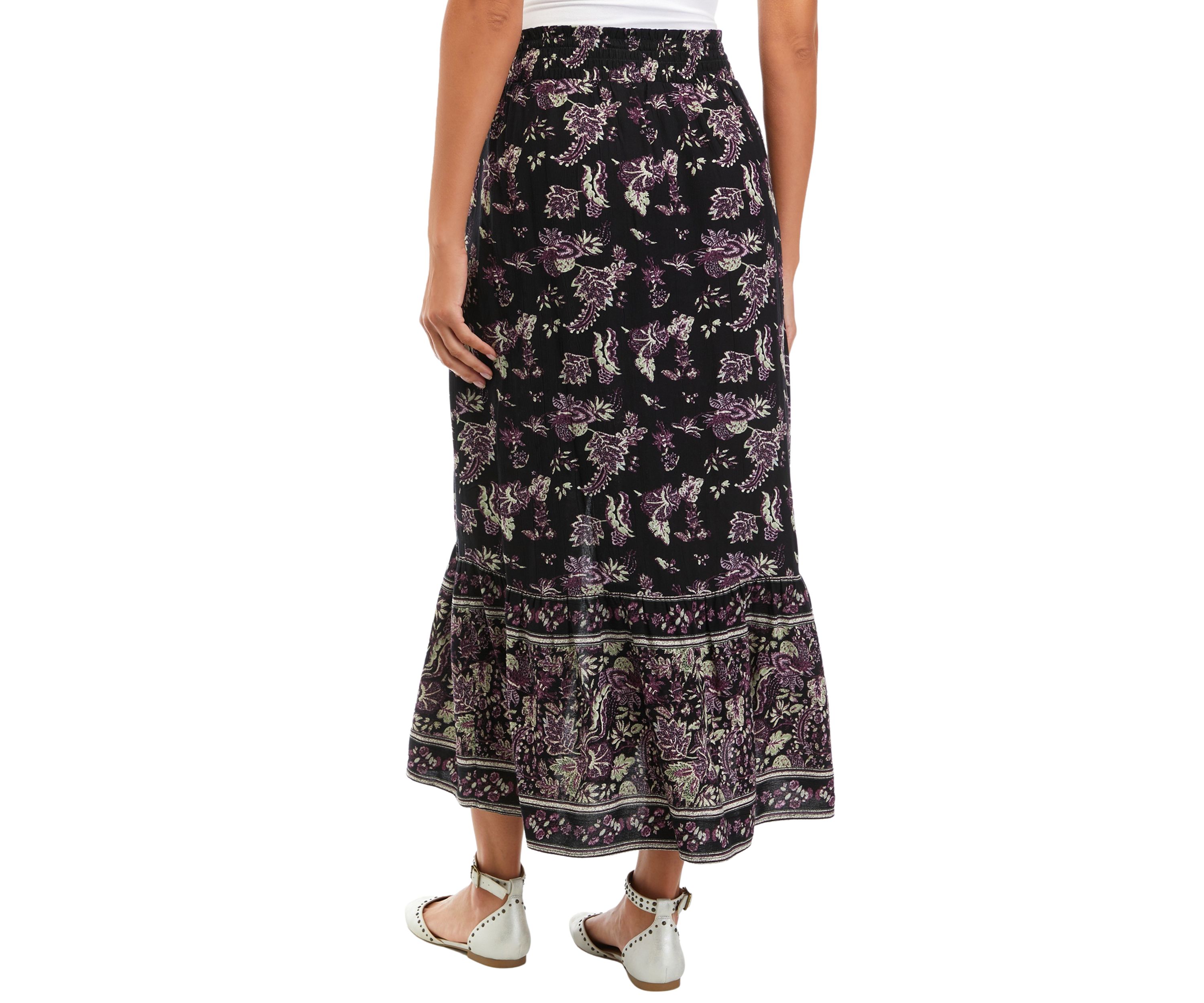 Womens Printed Maxi Skirt