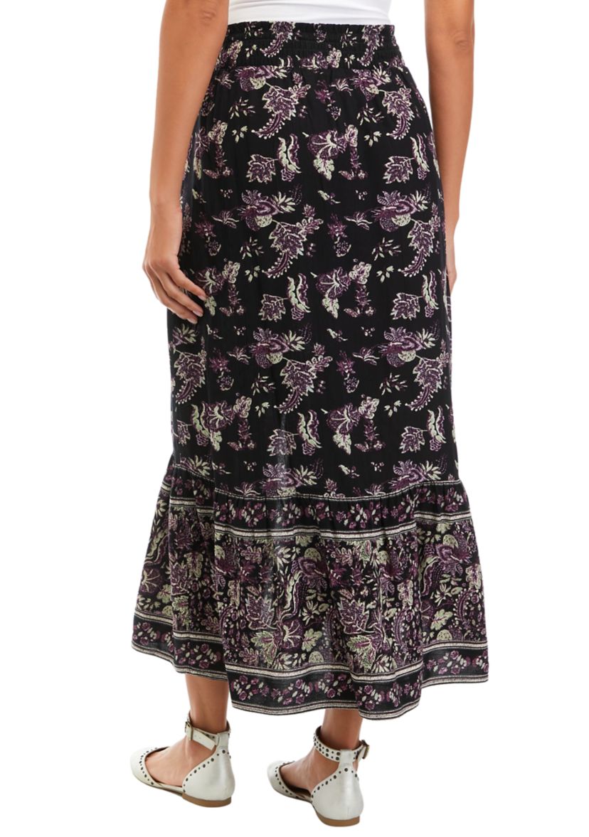 Womens Printed Maxi Skirt