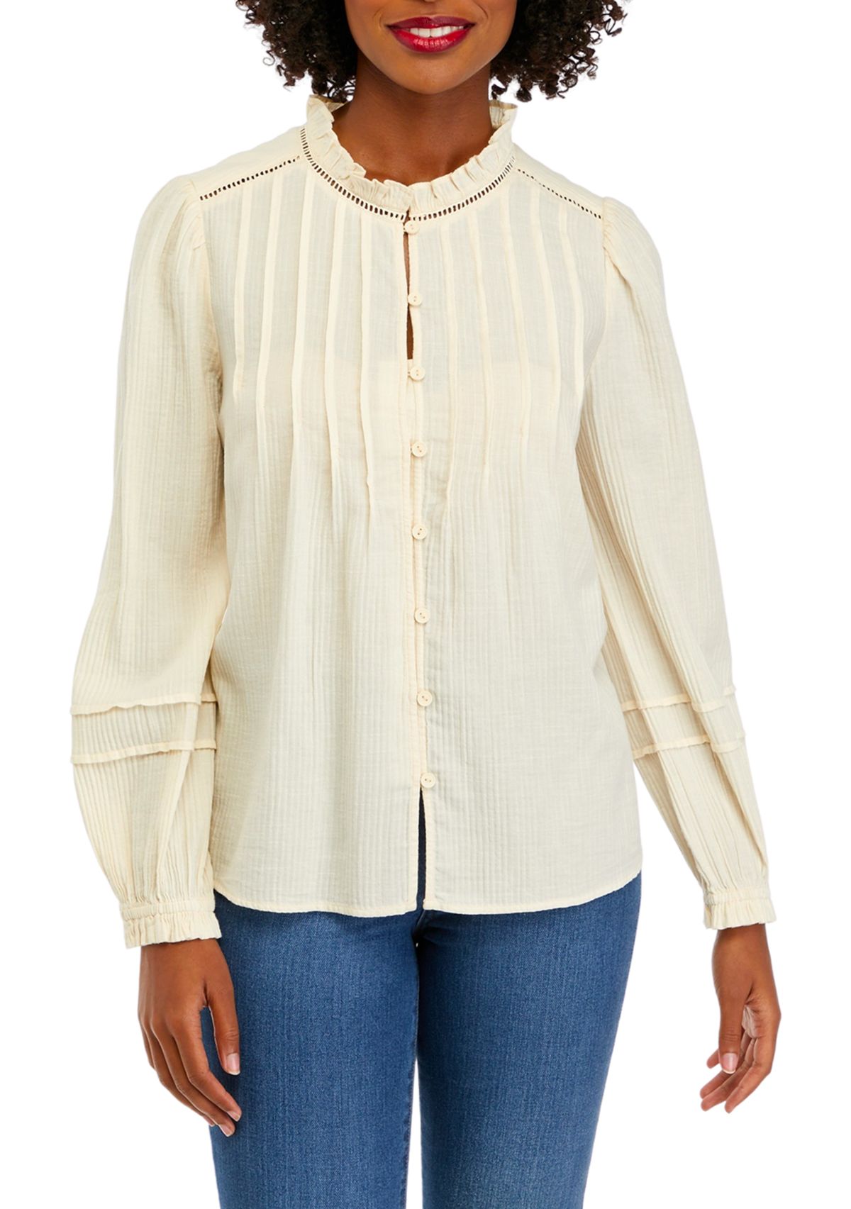 Womens Lace Inset Blouse