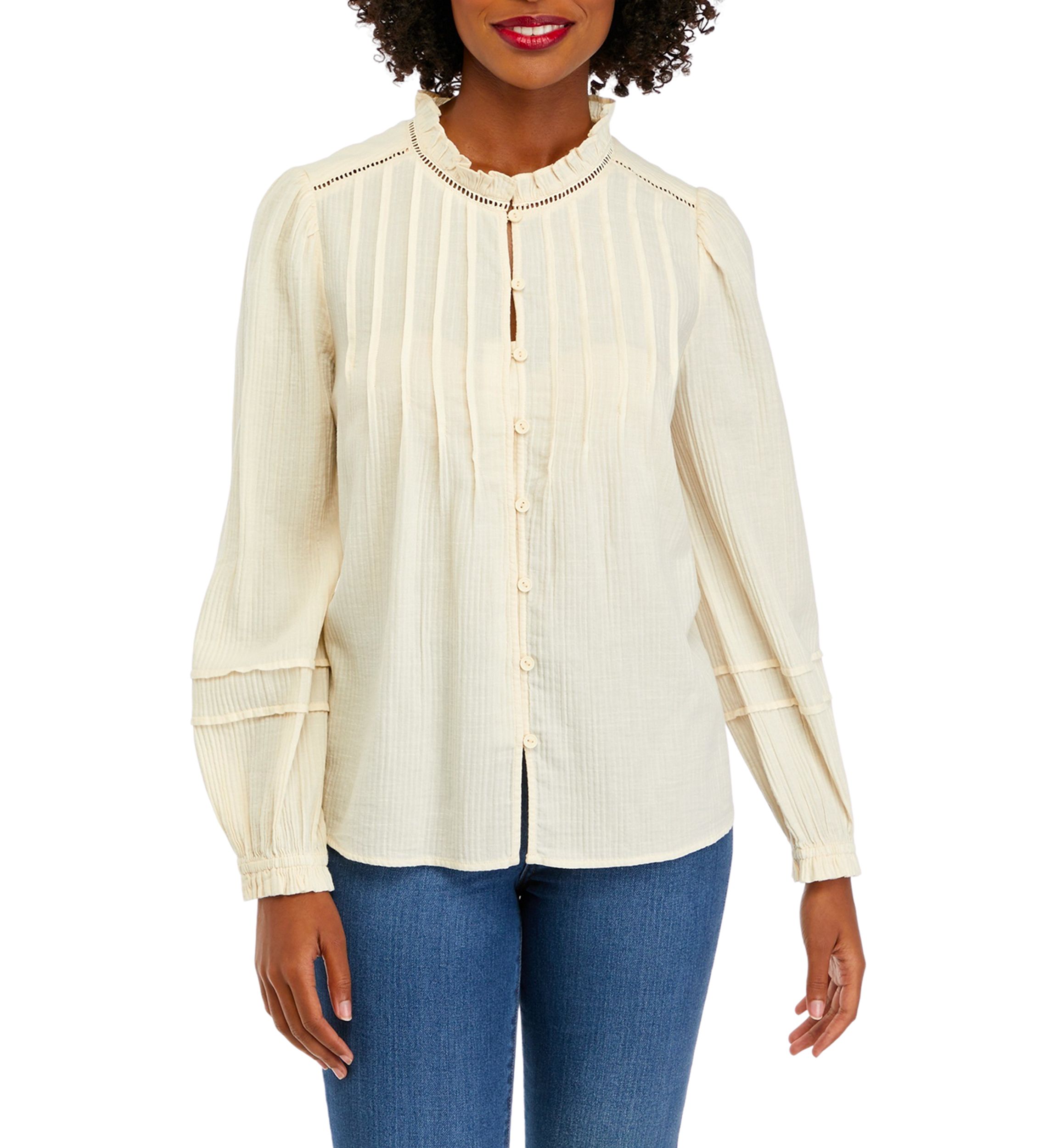 Womens Lace Inset Blouse