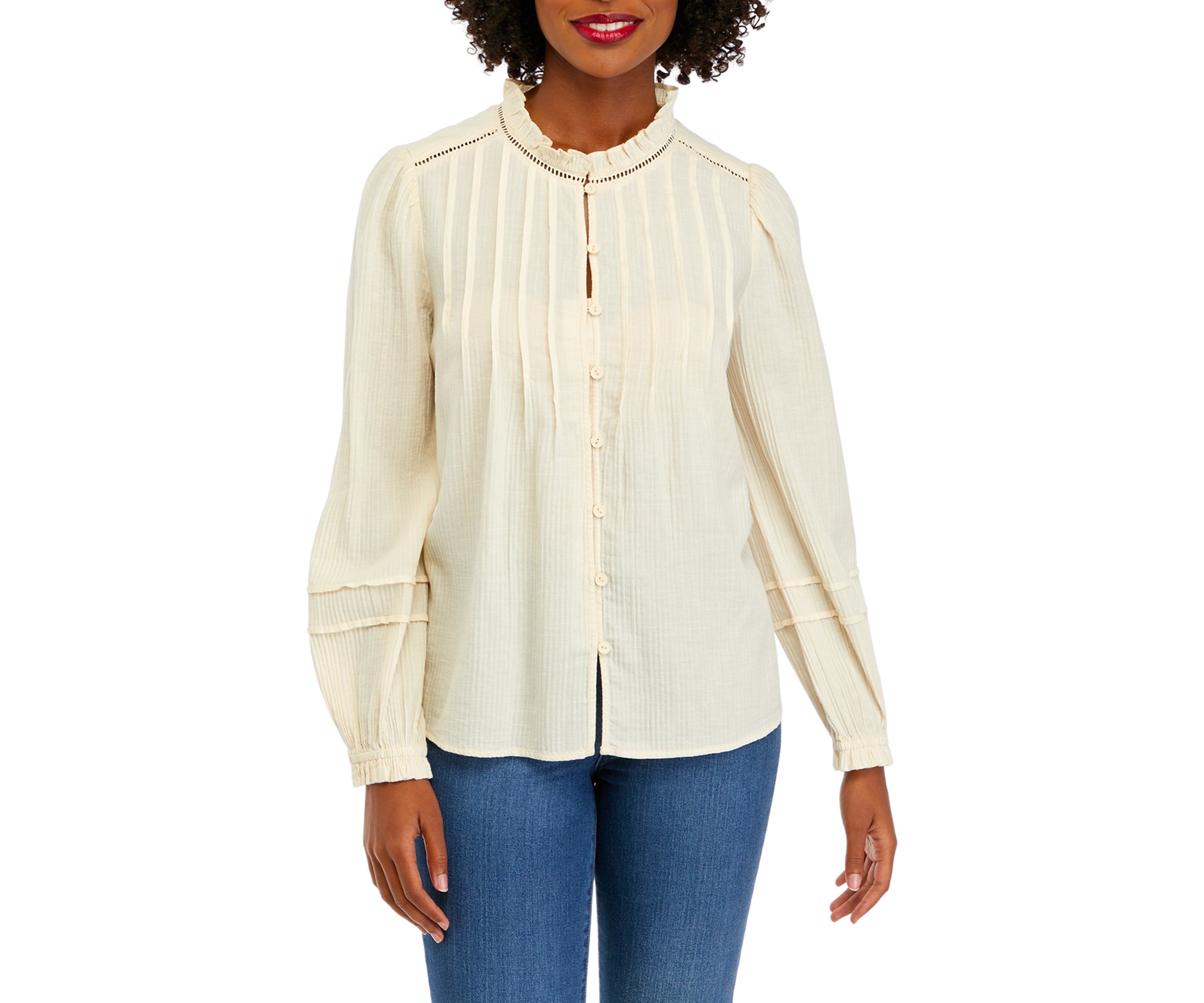 Womens Lace Inset Blouse