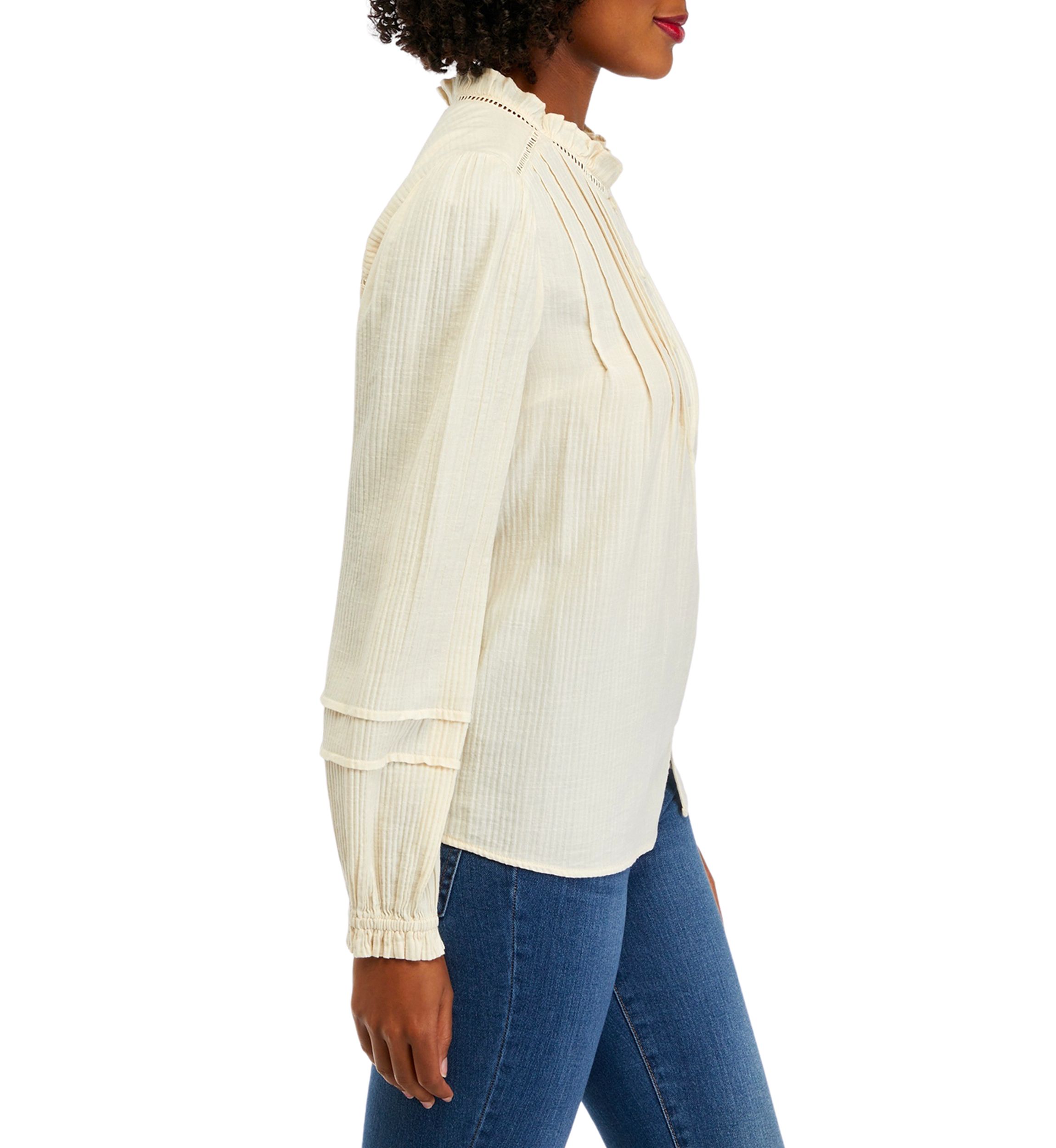 Womens Lace Inset Blouse