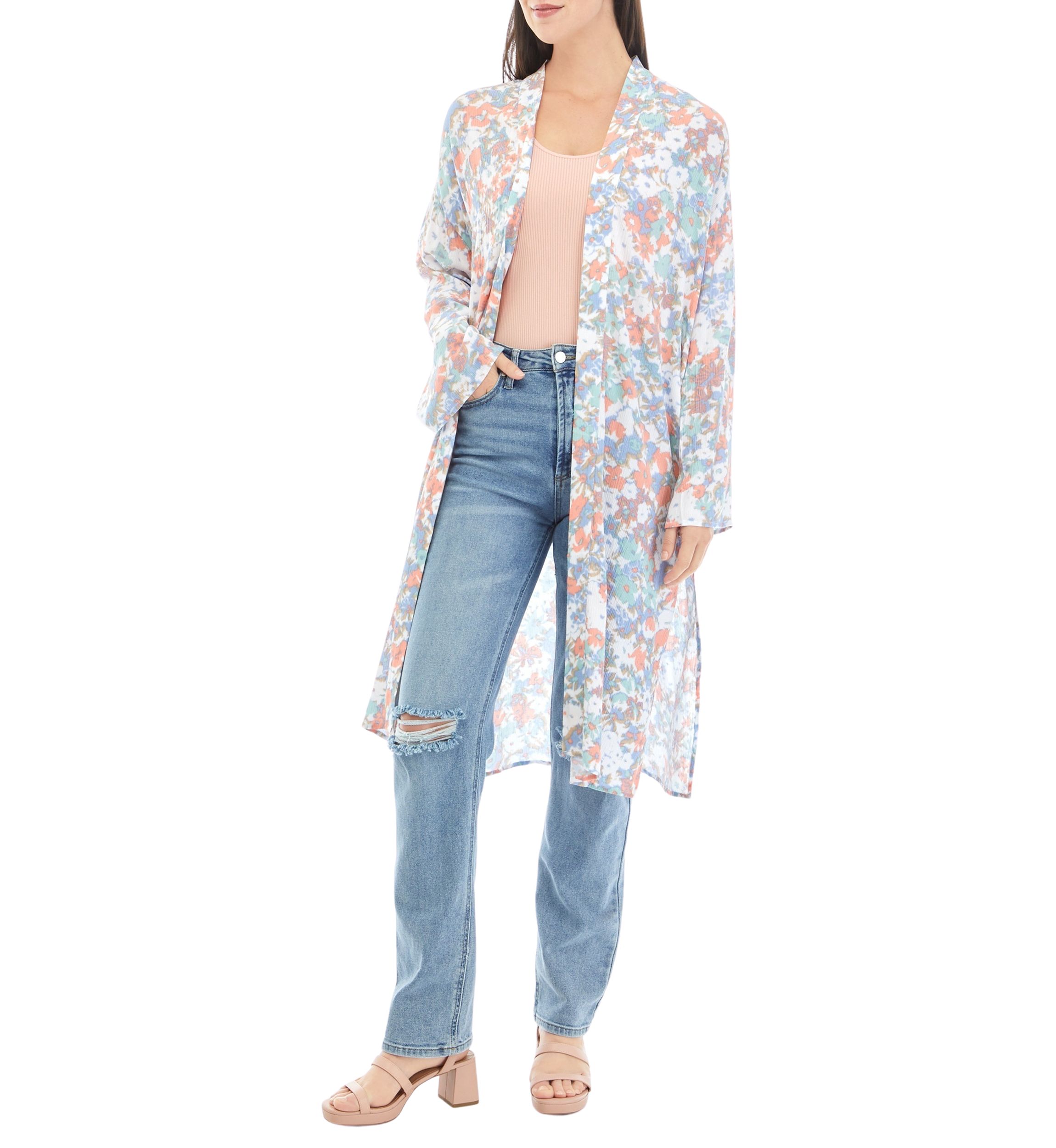 Womens Printed Kimono